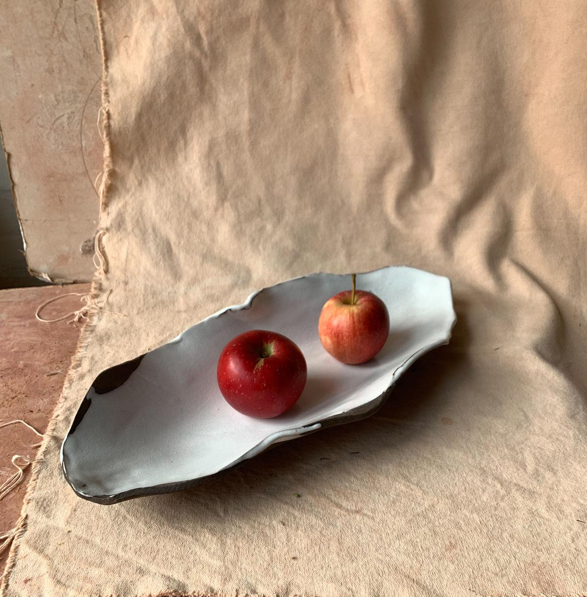 Glazed Blue Hill at Stone Barns Oyster Platter For Sale