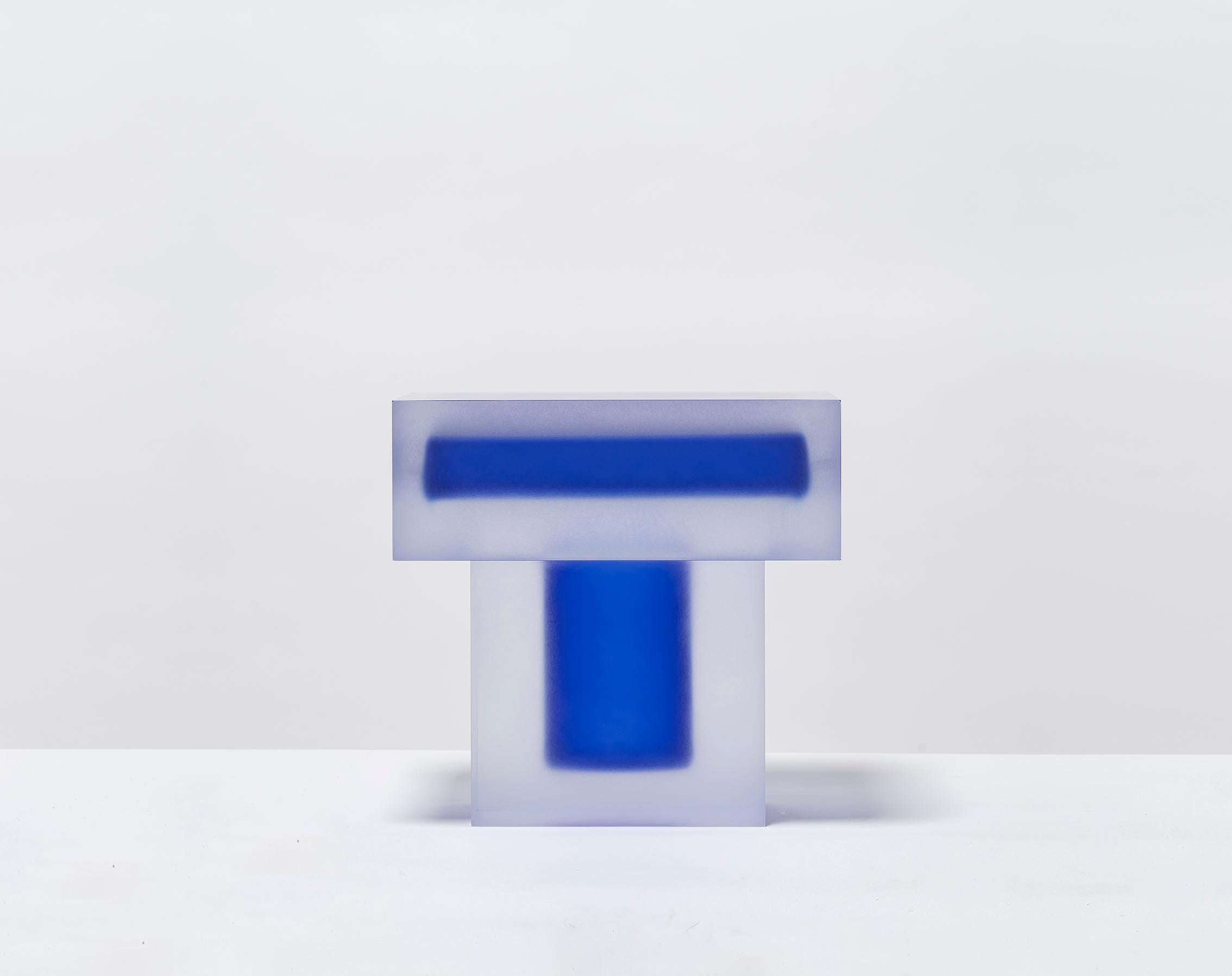Blue Horizon Side Table by Rahee Yoon In New Condition For Sale In Jongno-gu, SO