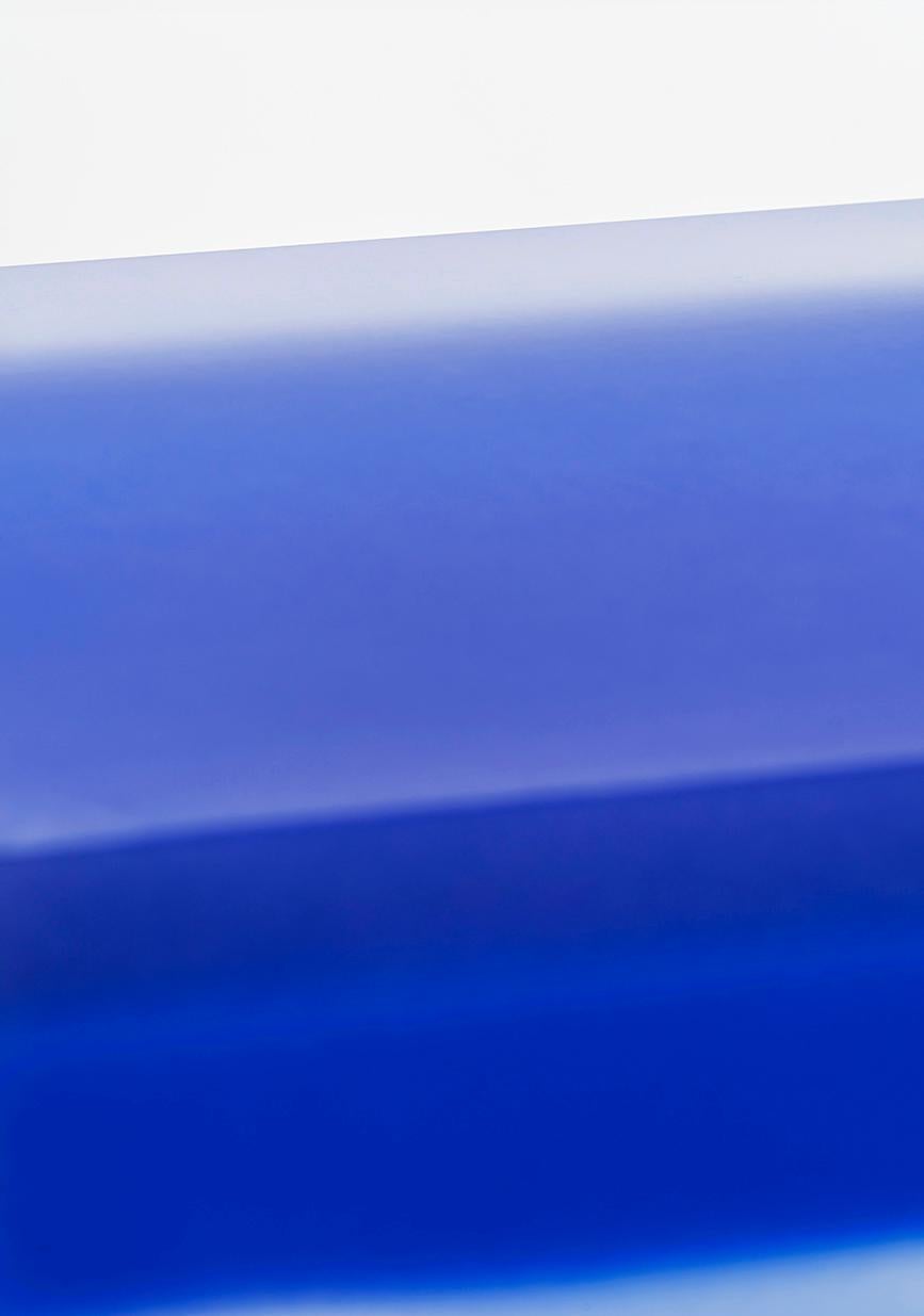 Acrylic Blue Horizon Side Table by Rahee Yoon For Sale