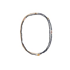 Objet-a - Beaded Necklace - sapphires, tourmaline and 18k yellow gold chain