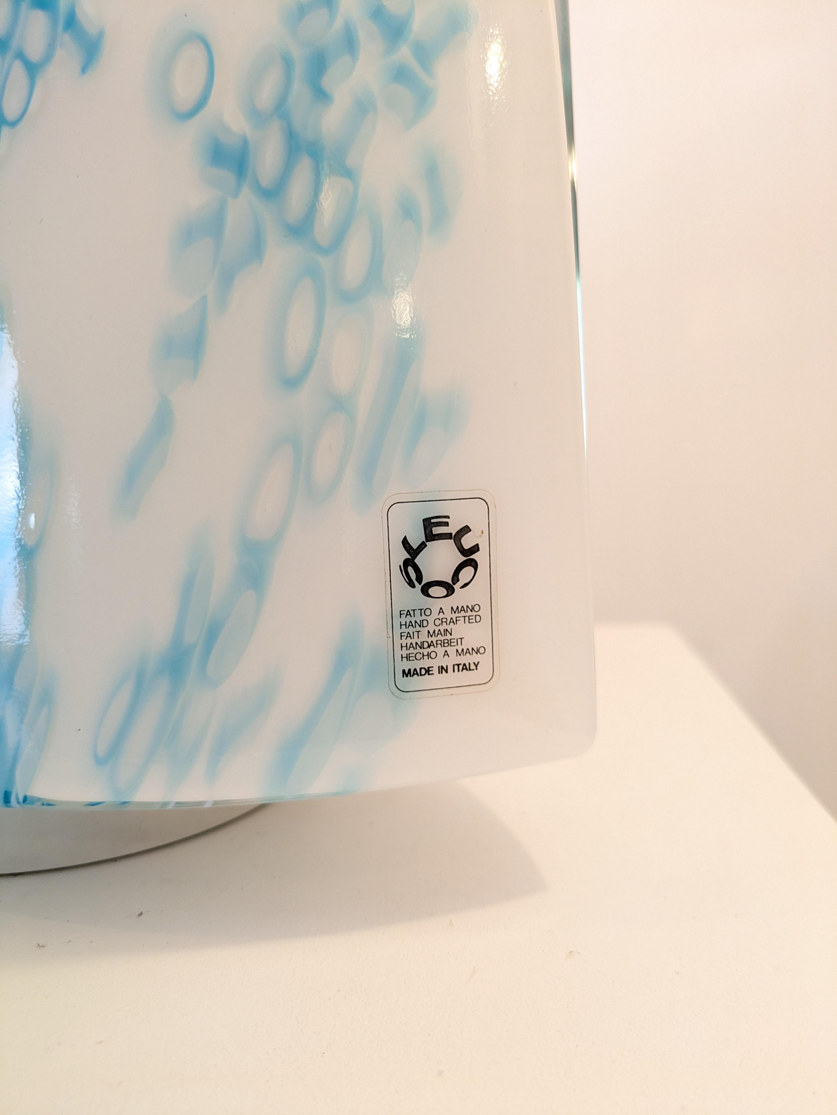 Fatto a mano Coppia di lampade da tavolo Idra in murrine blu, Murano, Rosanna Toso, Leucos, Italia, 1982 in vendita