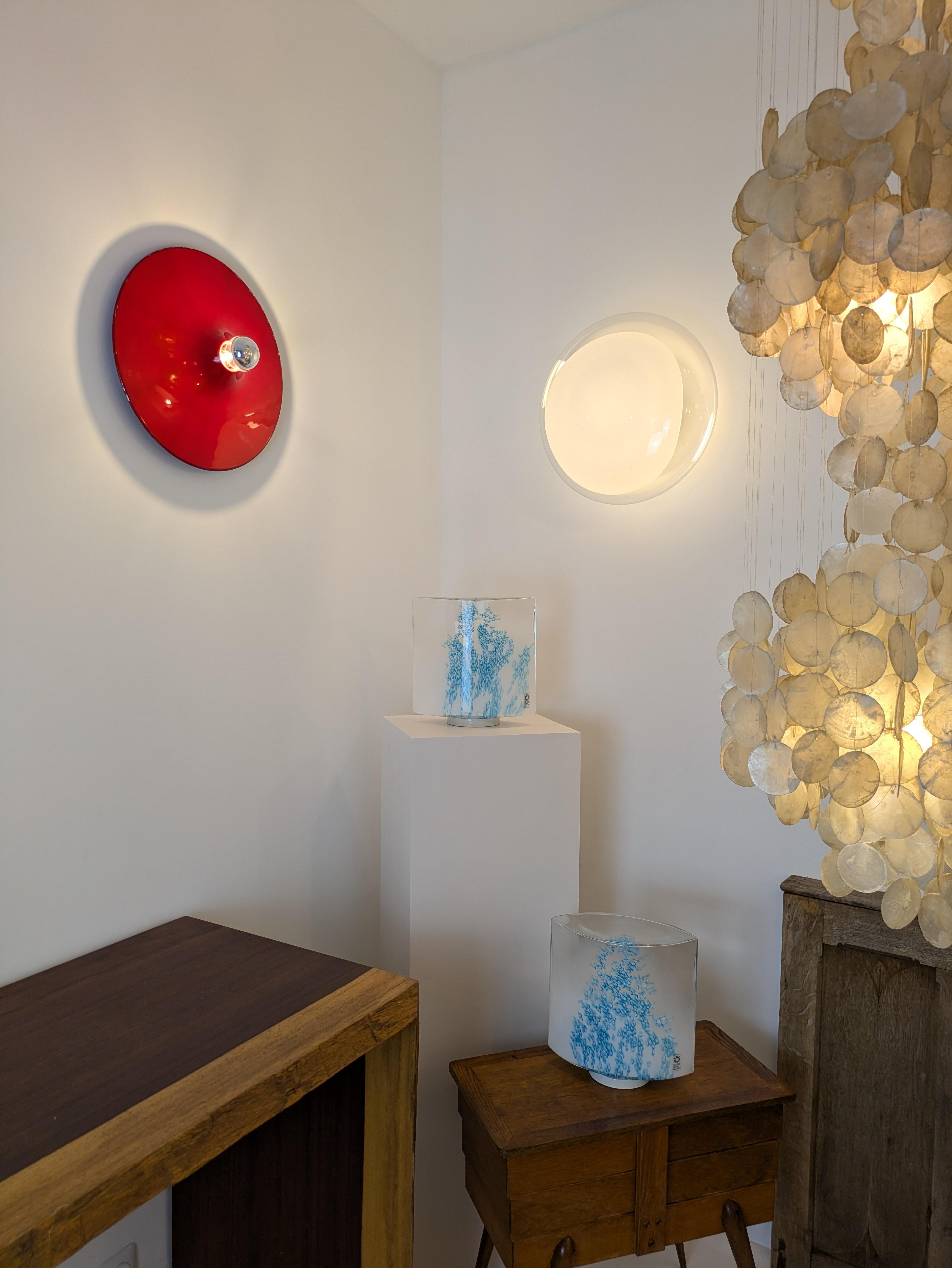 Coppia di lampade da tavolo Idra in murrine blu, Murano, Rosanna Toso, Leucos, Italia, 1982 In condizioni buone in vendita a Saint-Ouen-sur-Seine, FR