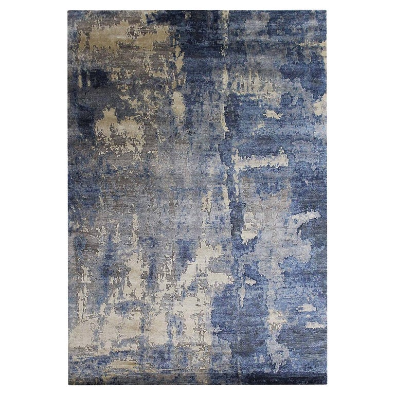 Blue Illusion Carpet For Sale at 1stDibs