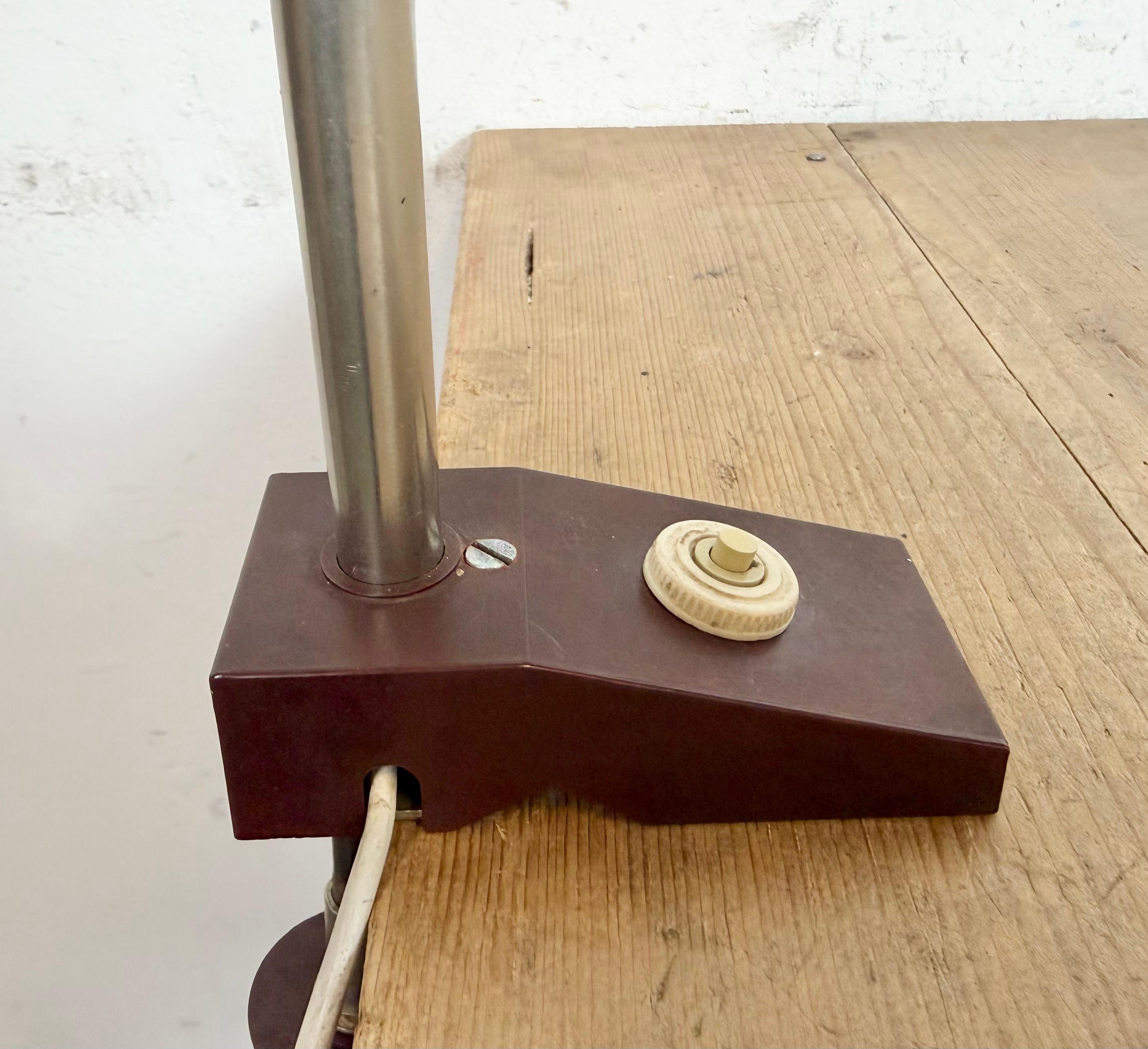 Lampe de table industrielle bleue d'atelier allemand de Reif Dresden, années 1960 en vente 3