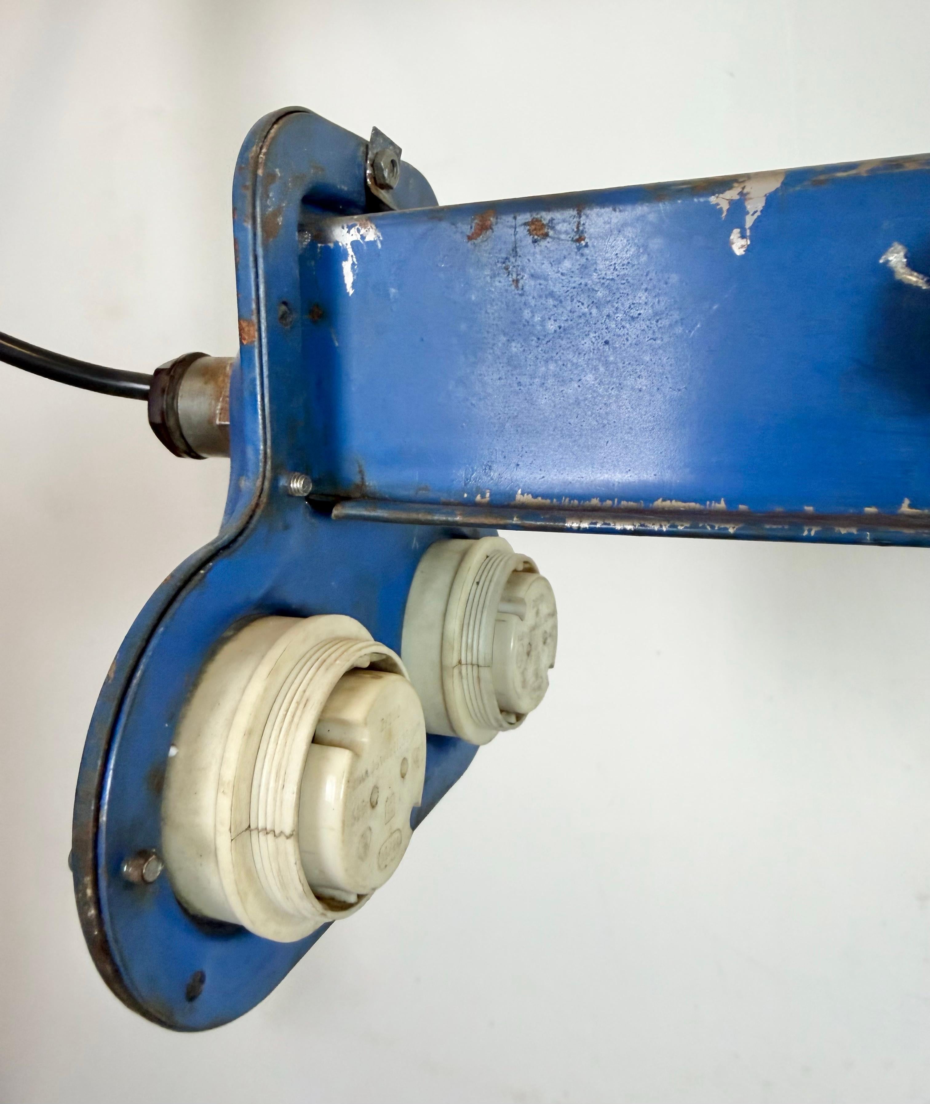 Blue Industrial Hanging Tube Light, 1970s en vente 9
