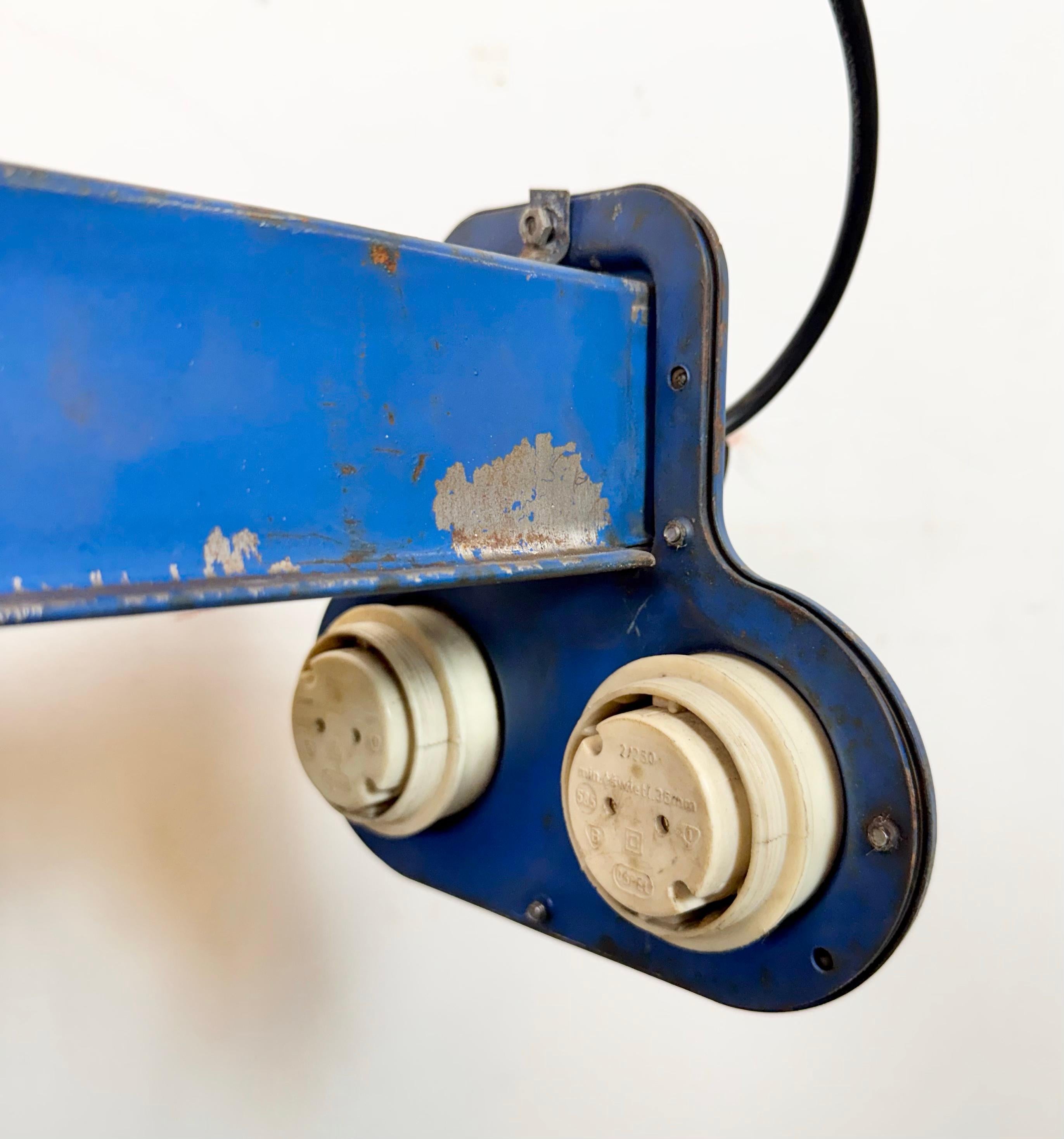Blue Industrial Hanging Tube Light, 1970s en vente 11