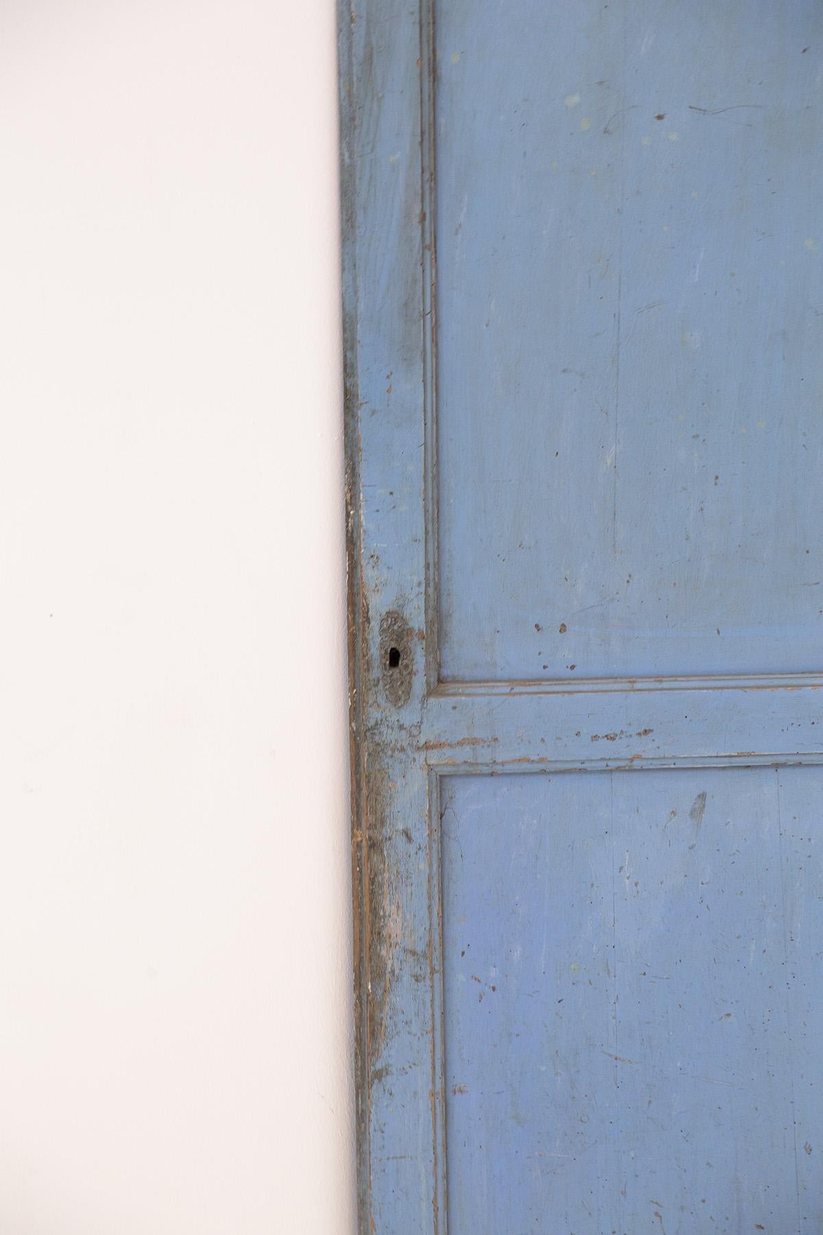 Puerta Decorativa Italiana Azul en Estilo Fané Italiano