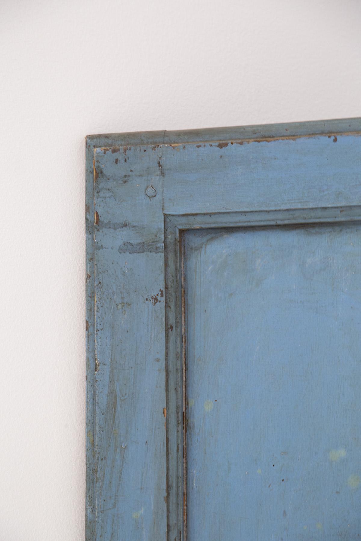 Puerta Decorativa Italiana Azul en Estilo Fané principios del siglo XX