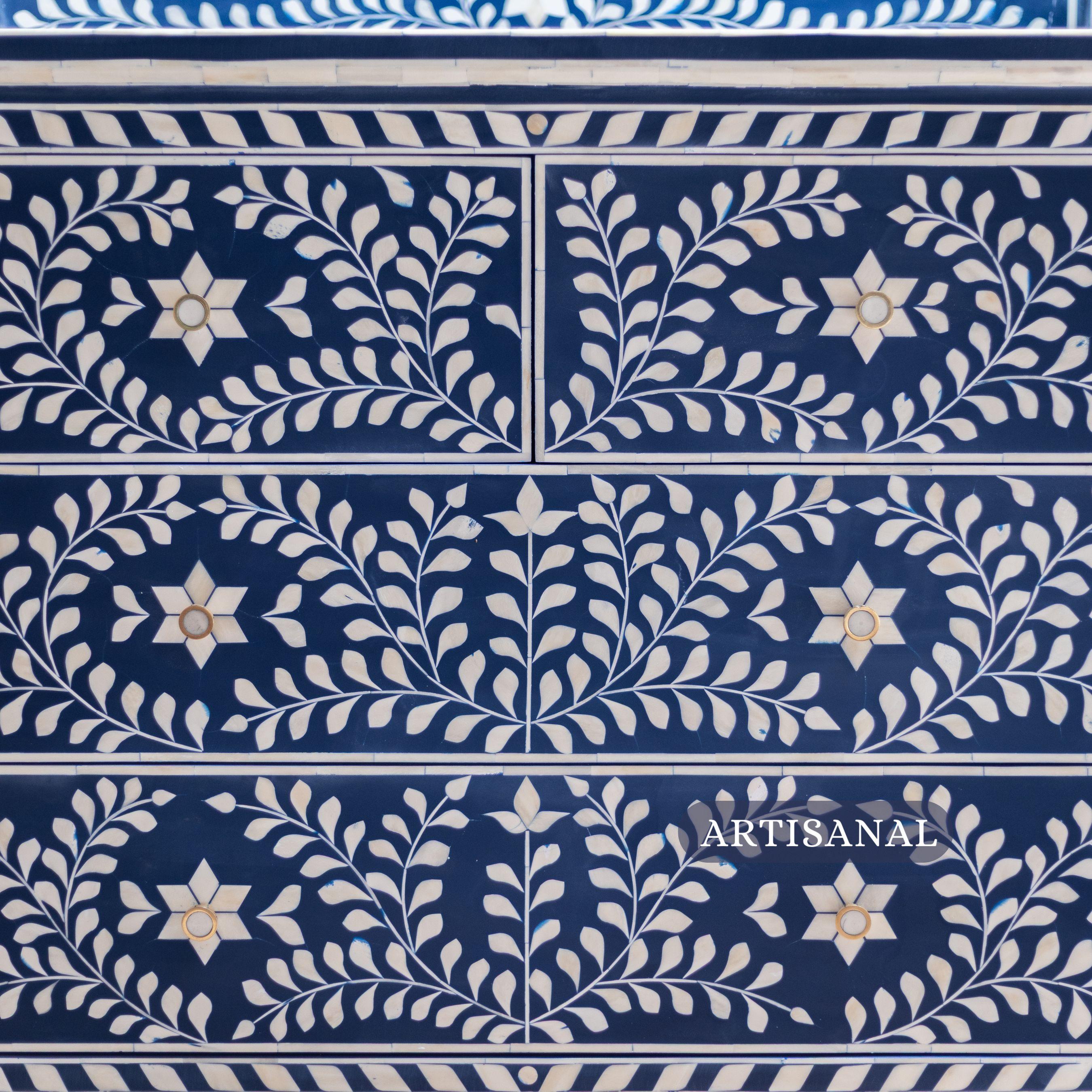 Commode à langer en marqueterie Blue Ivy, mobilier de chambre d'enfant par Artisanal Neuf - En vente à New York, NY