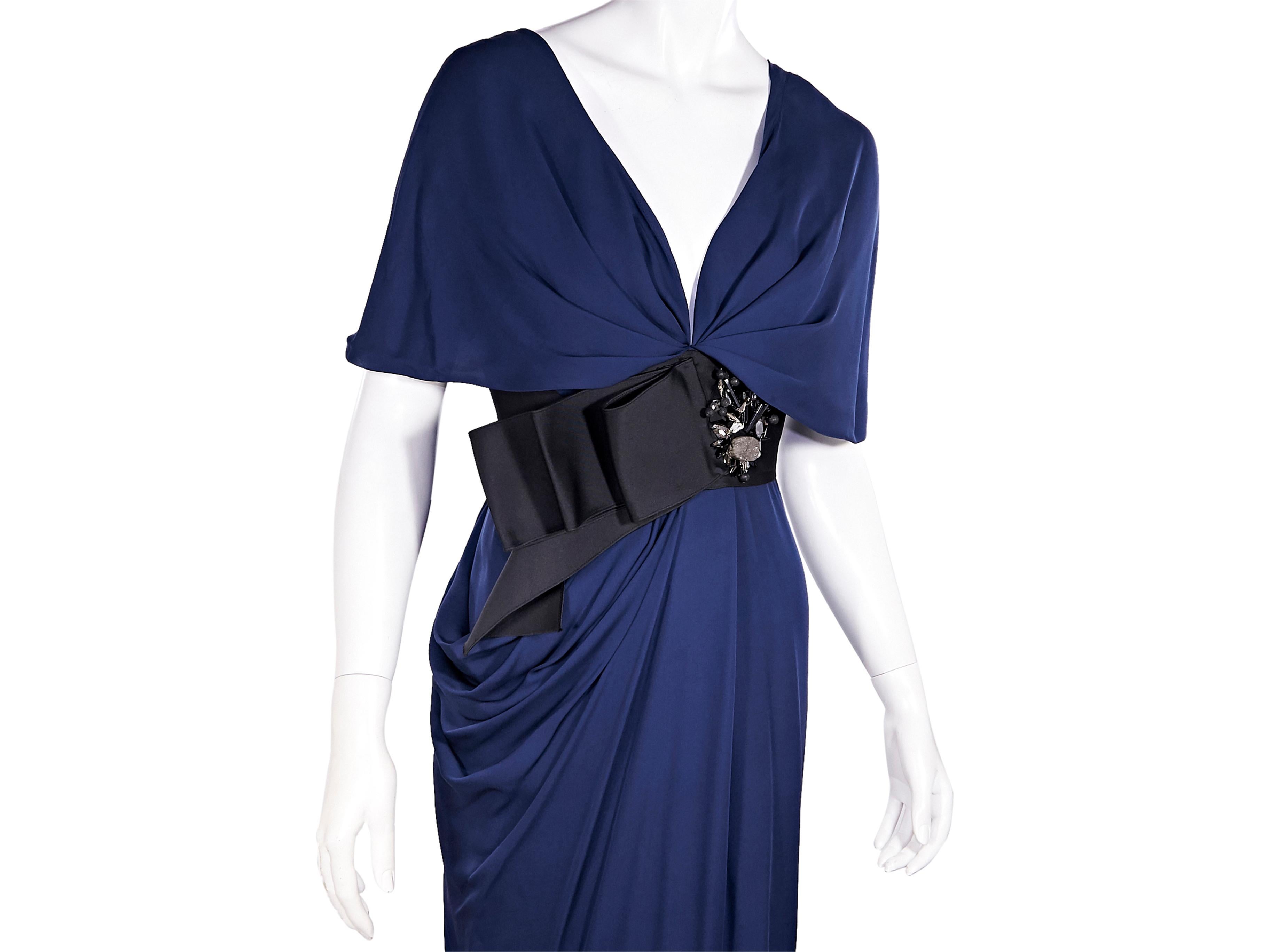 blue embellished maxi dress