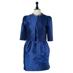 Giacca blu e abito da cocktail asimmetrico DICE KAYEK Pink Label