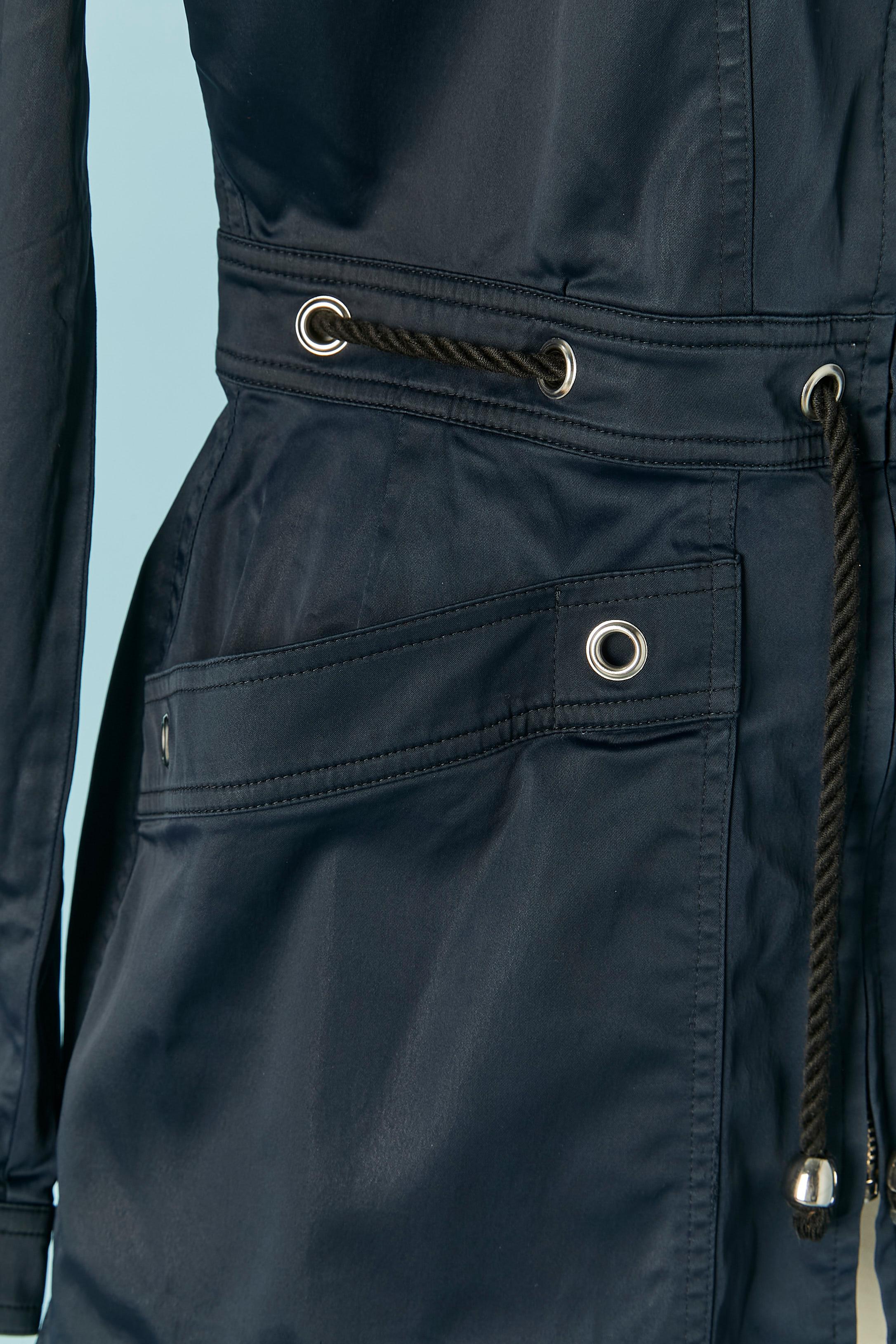 Women's Blue jacket with rope belt MUGLER TRADEMARK For Sale