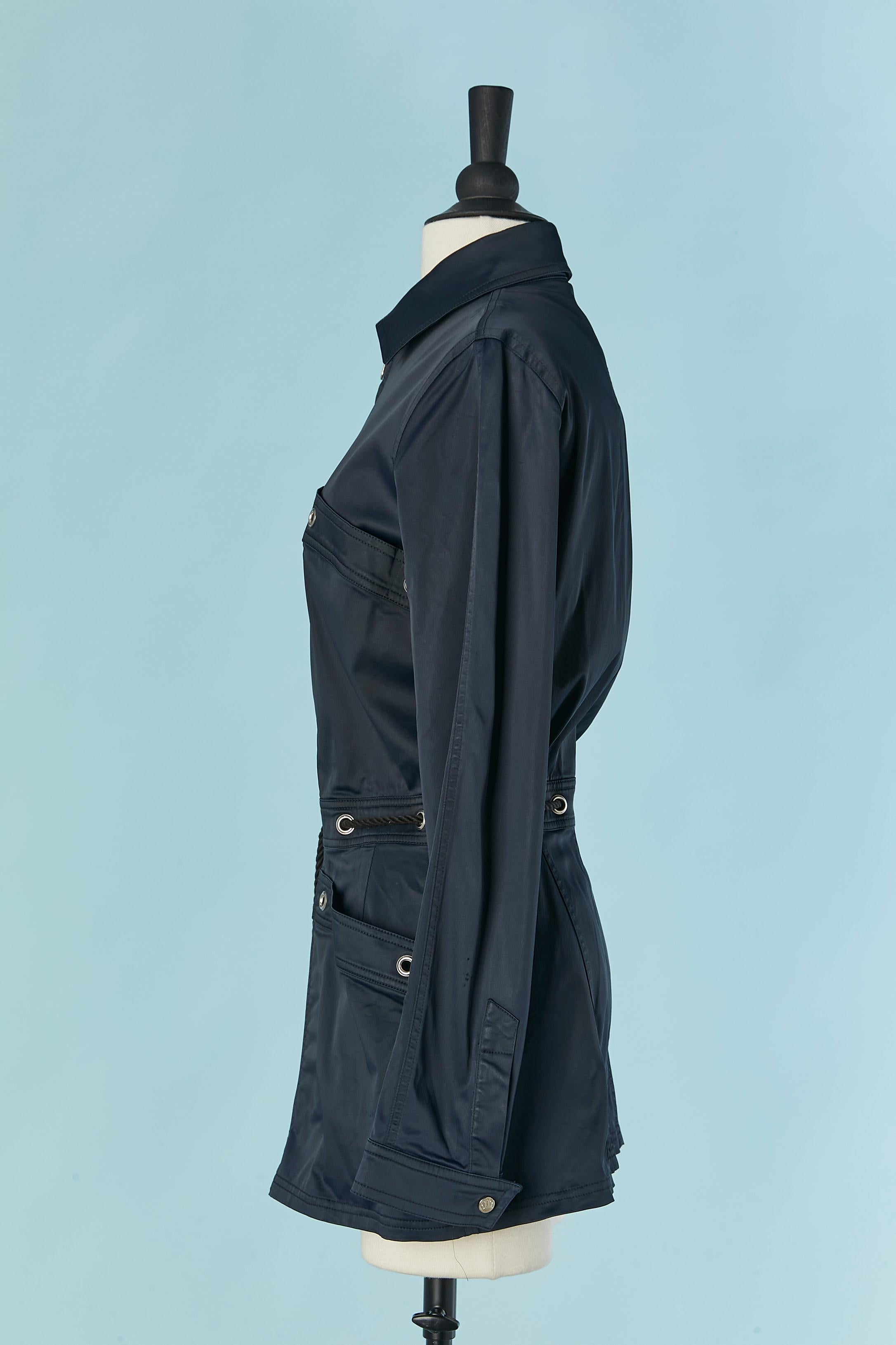 Blue jacket with rope belt MUGLER TRADEMARK For Sale 1