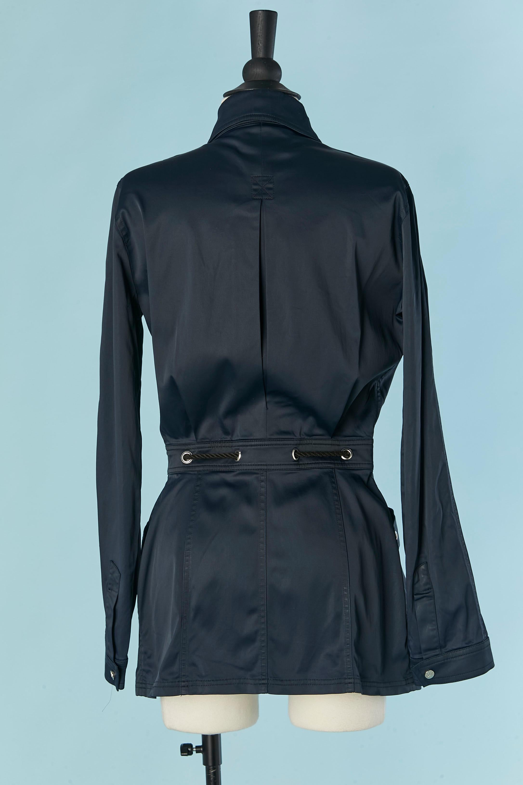Blue jacket with rope belt MUGLER TRADEMARK For Sale 2