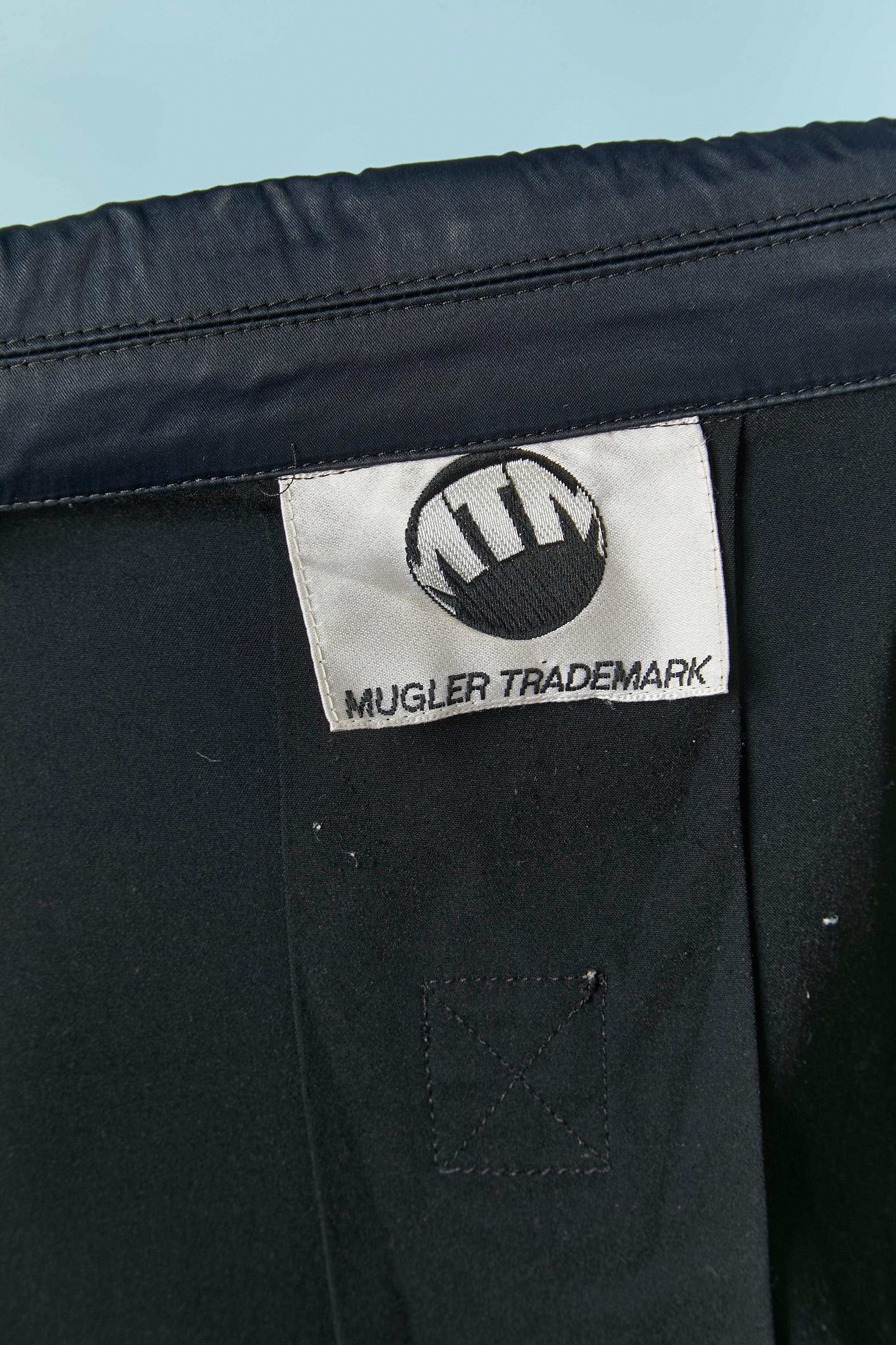 Blue jacket with rope belt MUGLER TRADEMARK For Sale 3