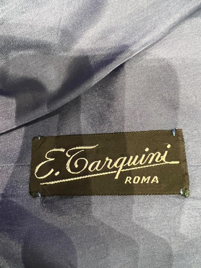 Jupe jacquard bleue tailleur E TARQUINI en vente 4