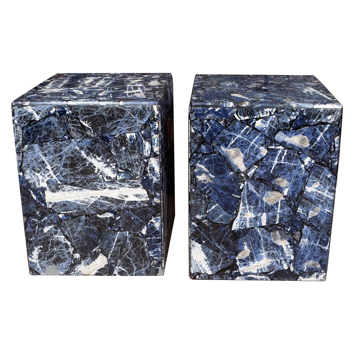 Blue Jasper Stone Veneer Tables