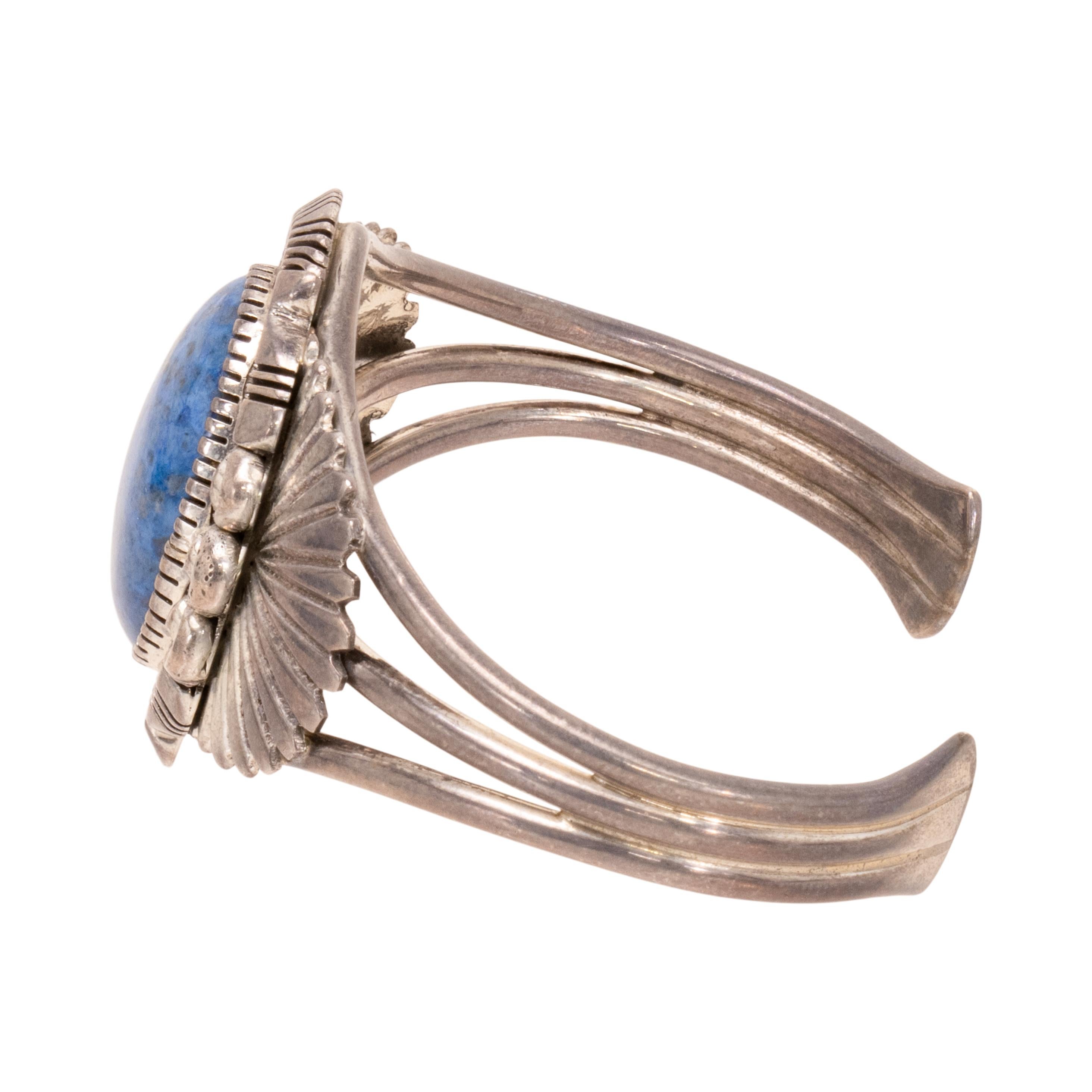 Bracciale in argento sterling e lapis blu Jean Lapie In condizioni buone in vendita a Coeur d Alene, ID