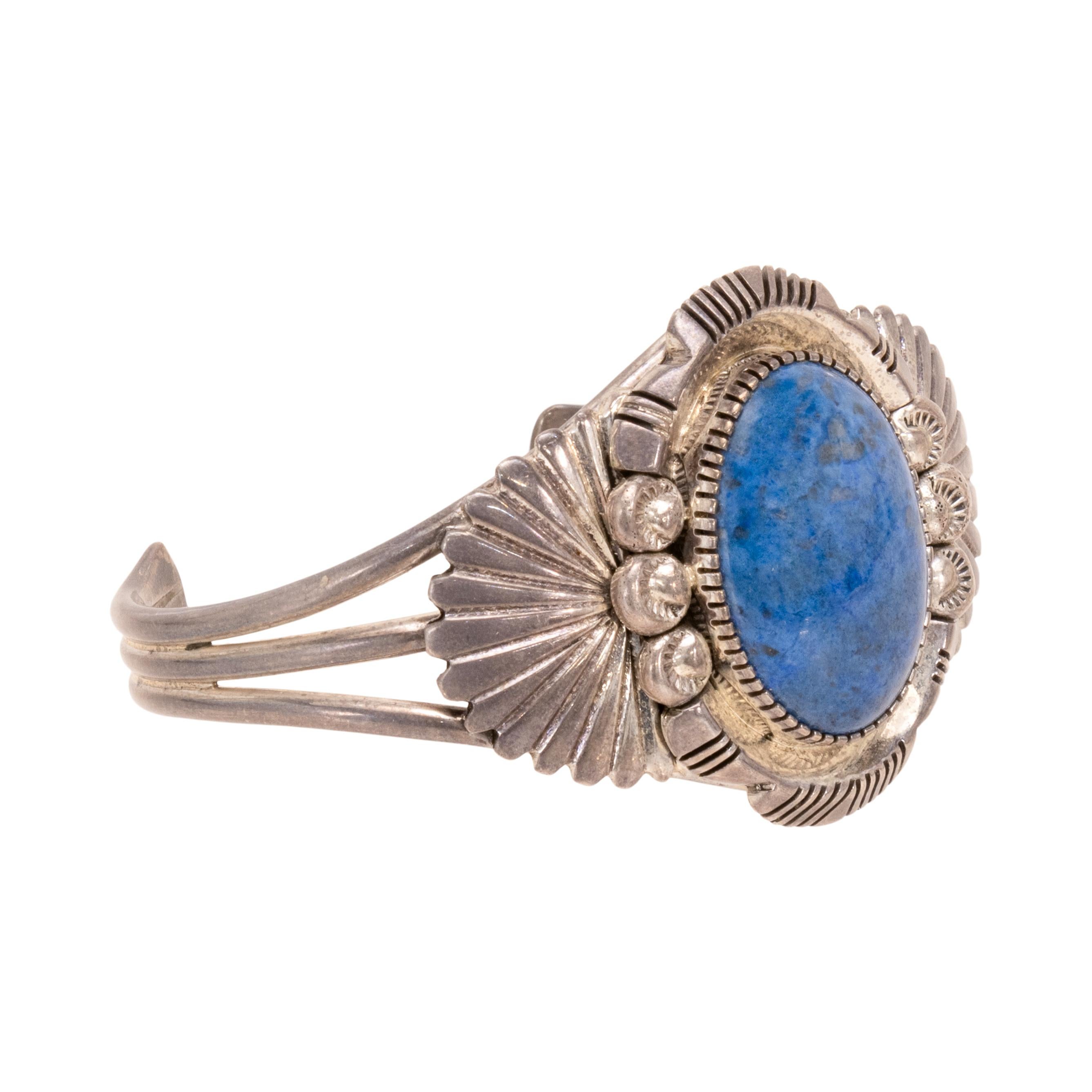 da uomo o donna Bracciale in argento sterling e lapis blu Jean Lapie in vendita