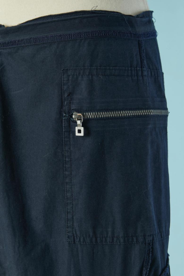 Falda azul de punto y algodón MARITHÉ FRANCOIS GIRBAUD Negro en venta