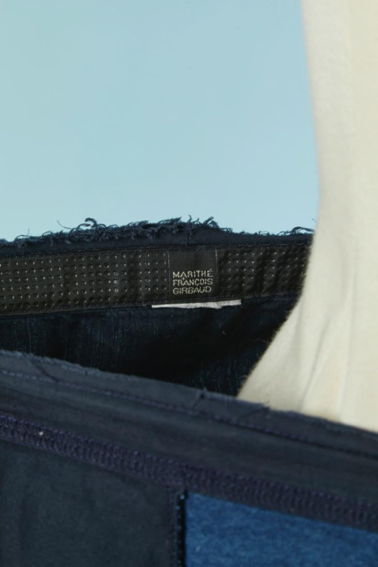 Falda azul de punto y algodón MARITHÉ FRANCOIS GIRBAUD en venta 3