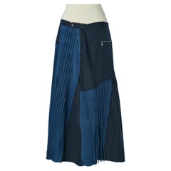 Jupe en jersey et coton bleu MARITHÉ FRANCOIS GIRBAUD