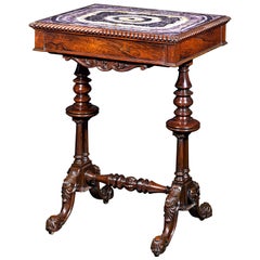 Blue John and Rosewood Table Attributed to Gillows
