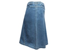 Blue John Galliano Knee-Length Embellished Jacquard Skirt Size IT 38