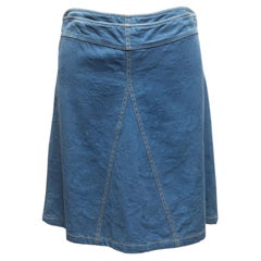 Blue John Galliano Knee-Length Embellished Jacquard Skirt Size IT 38