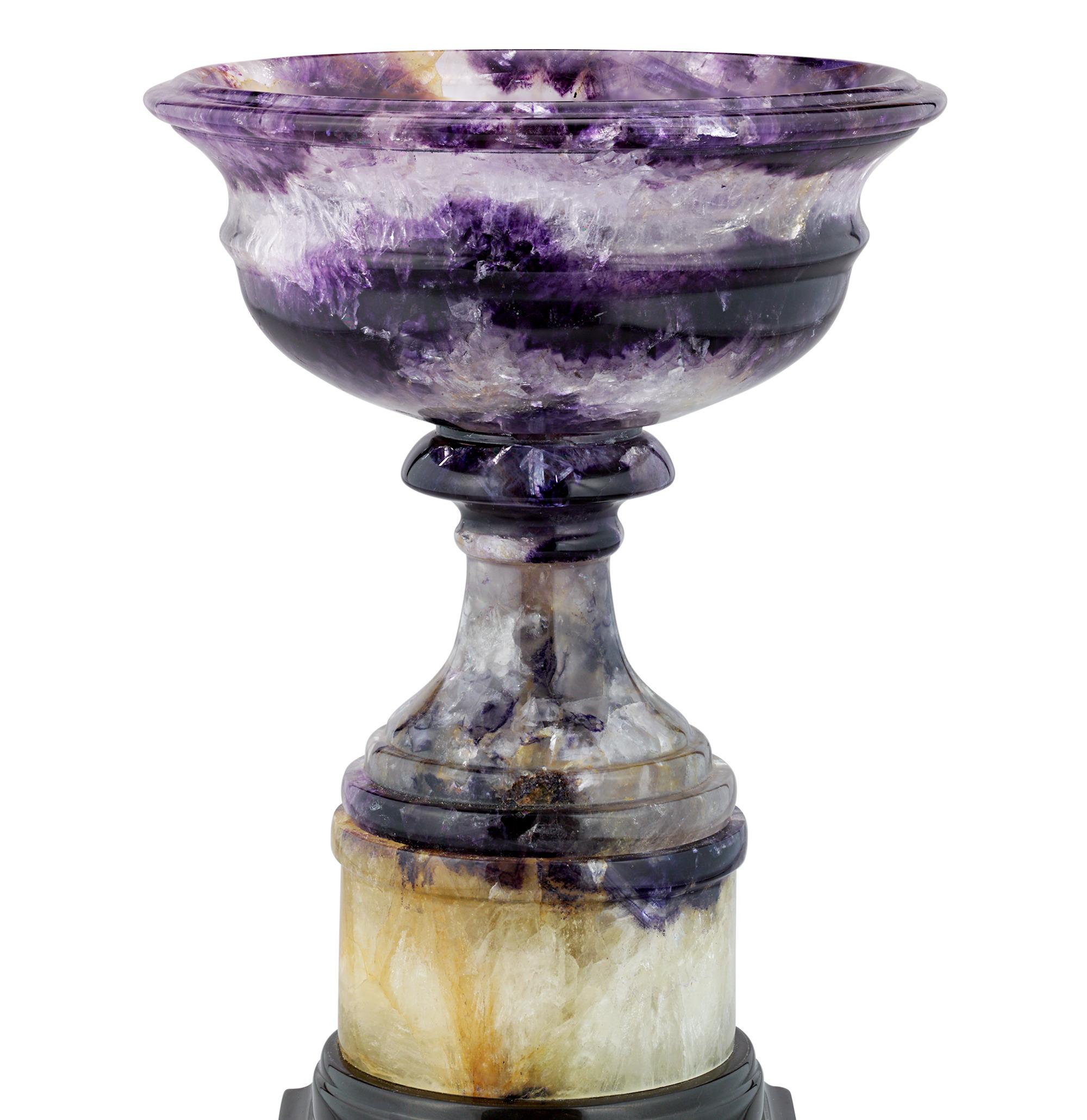 English Blue John Neoclassical Tazza