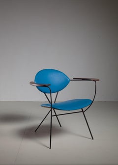 Blue Joseph Cicchelli Chair for Reilly Wolf, USA, 1950s