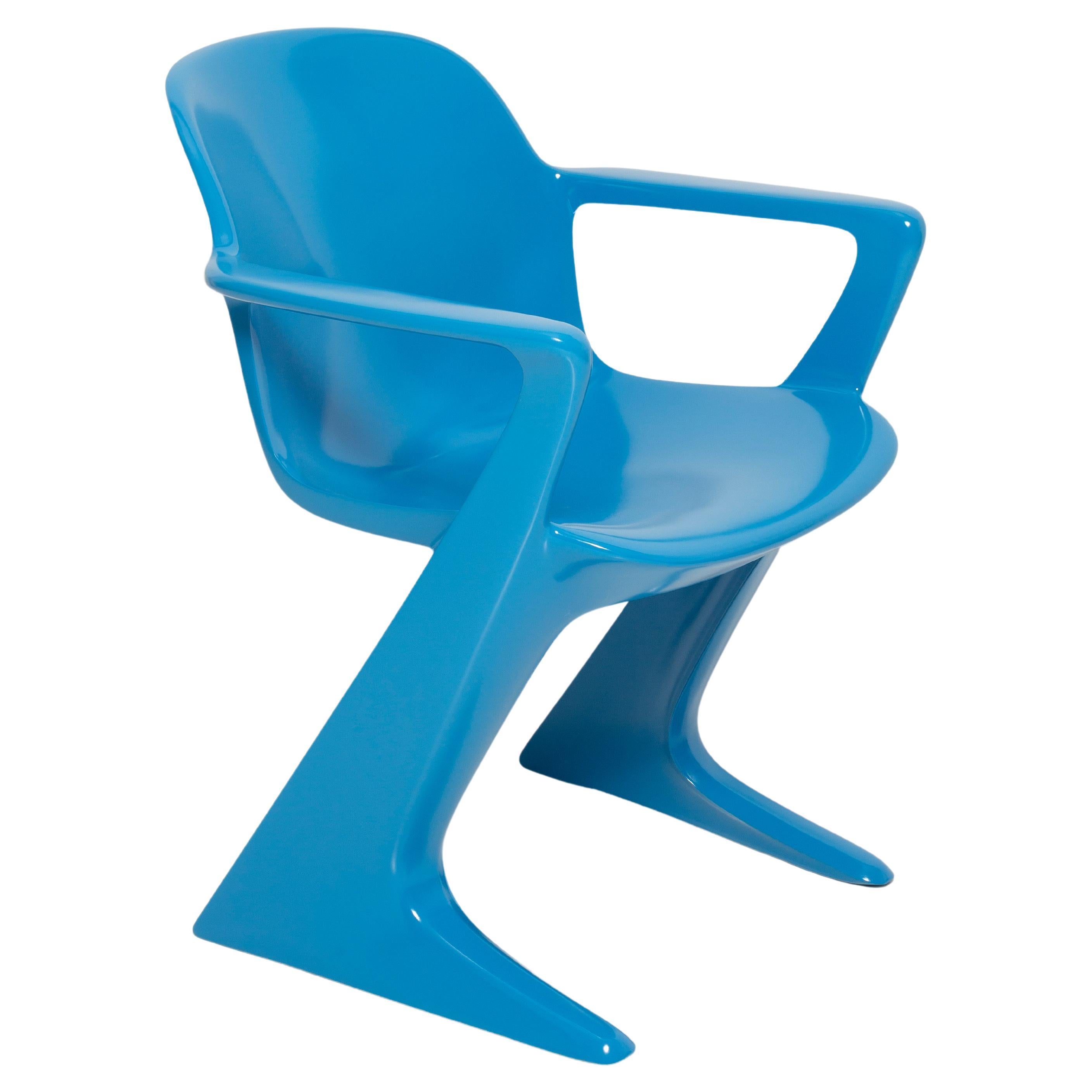 Blue Kangaroo Chair Designed by Ernst Moeckl, Germany, 1968 For Sale