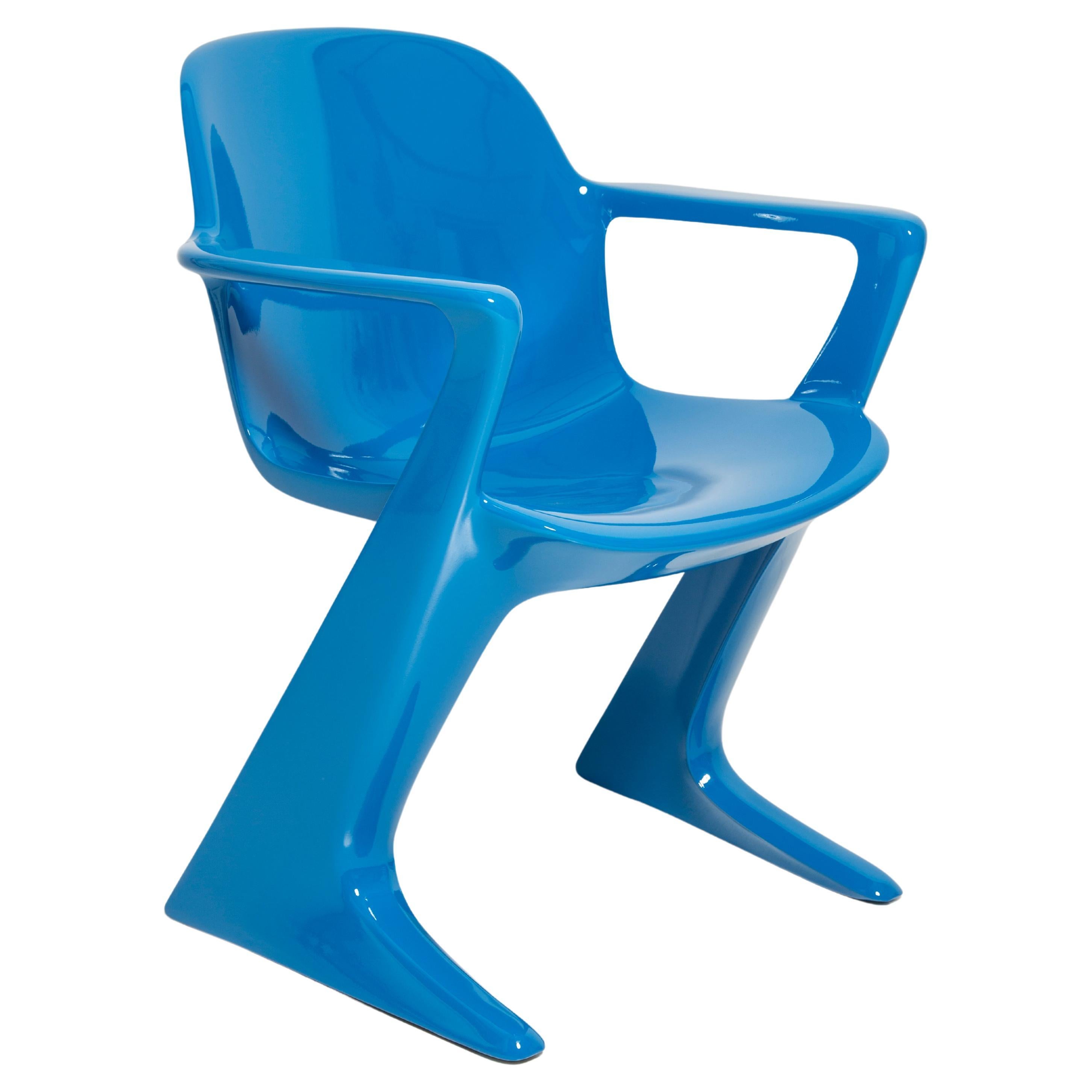 Blue Kangaroo Chair Designed by Ernst Moeckl, Germany, 1968 For Sale