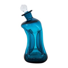 Blue Kluk Kluk Decanter, Holmegaard, 1970s