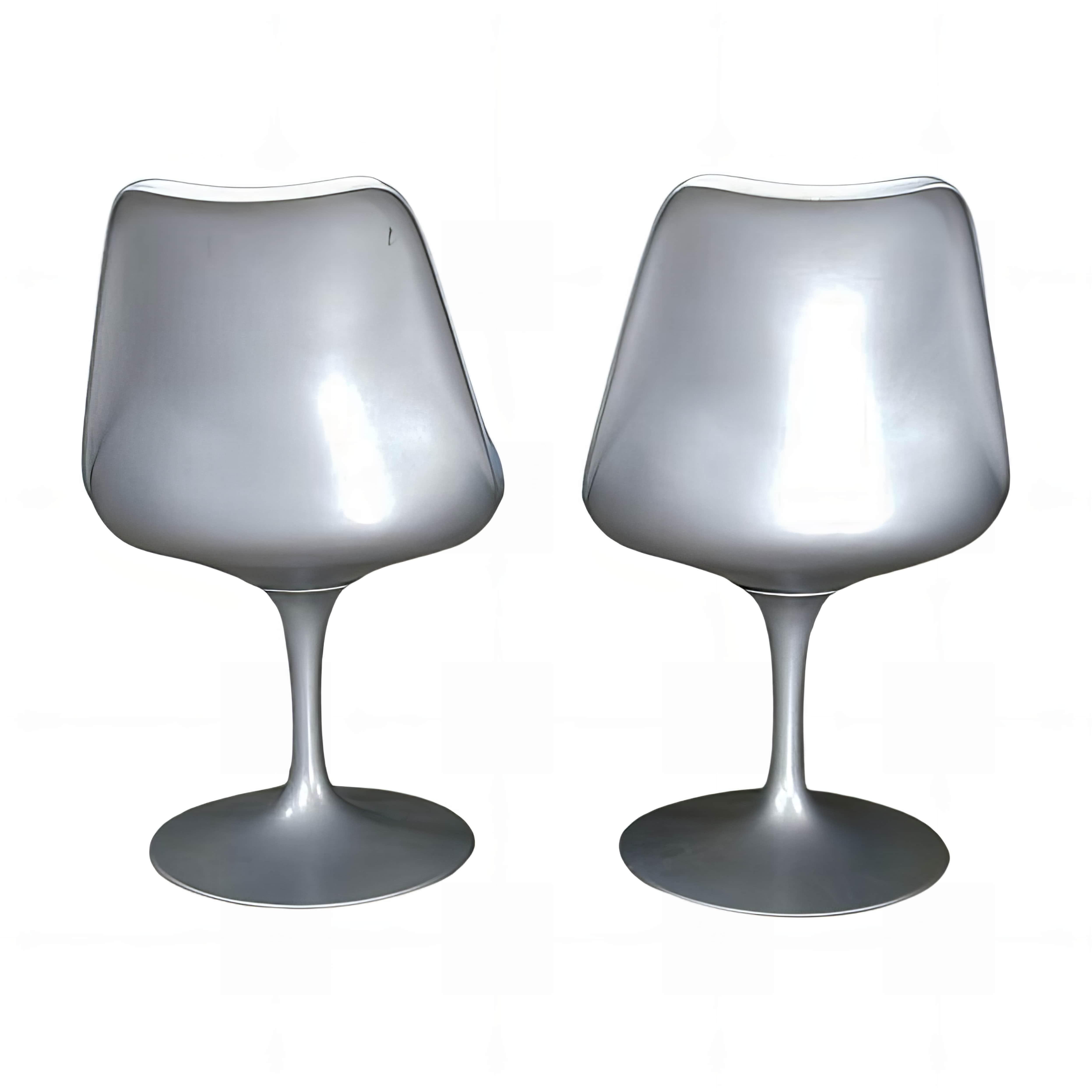 Calco Sedie Knoll Tulip blu di Saarinen, set di due sedie in vendita