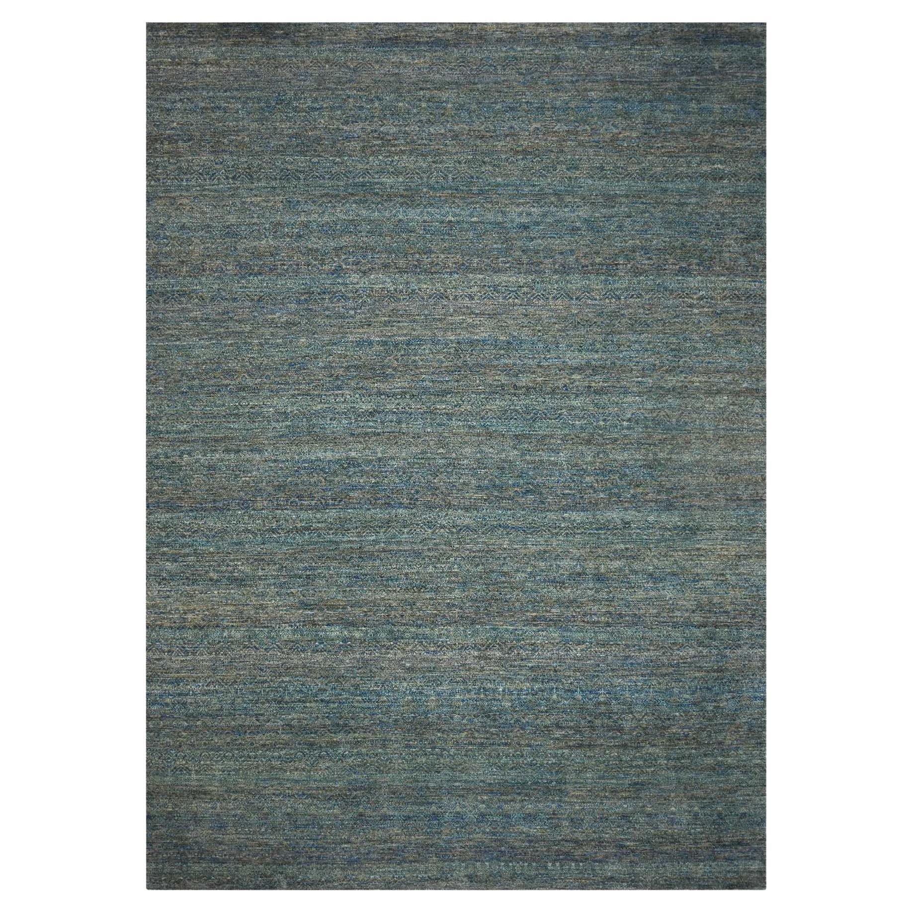 Blue Kohinoor Herat Repetitive Design Hand Knotted Pure Wool Rug 10'1" x 14'0"