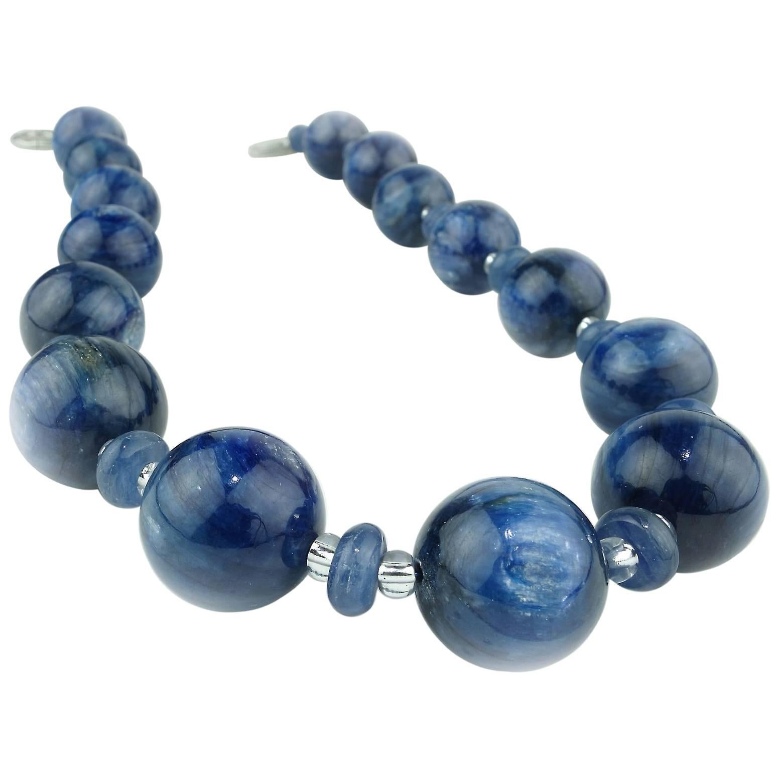 AJD Elegant Blue Kyanite Necklace