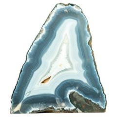 Blue Lace Agate Geode with Rare Inclusions, a Natural Artwork