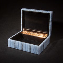 Blue Lace Agate Hinged Box, 4.25"