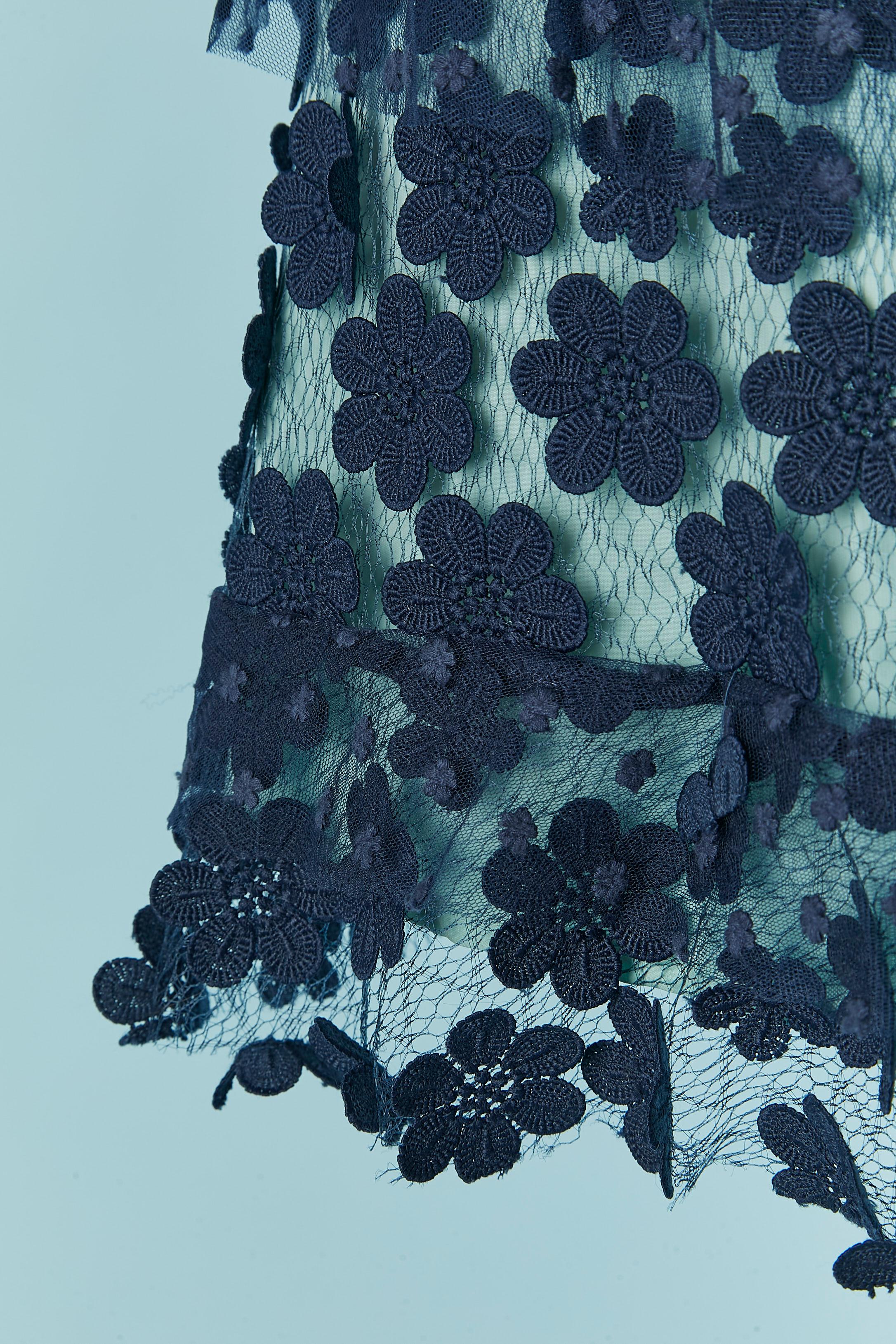 Women's Blue lace and guipure cocktail dress SELF - PORTRAIT For Sale