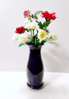 Blue Lacquered Ceramic Vase by Lavenia Ascribable to Guido Andlovitz, Italy