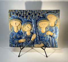 Blue Ladies By Marianne Starck For Michael Andersen. Danish Wall Plaque