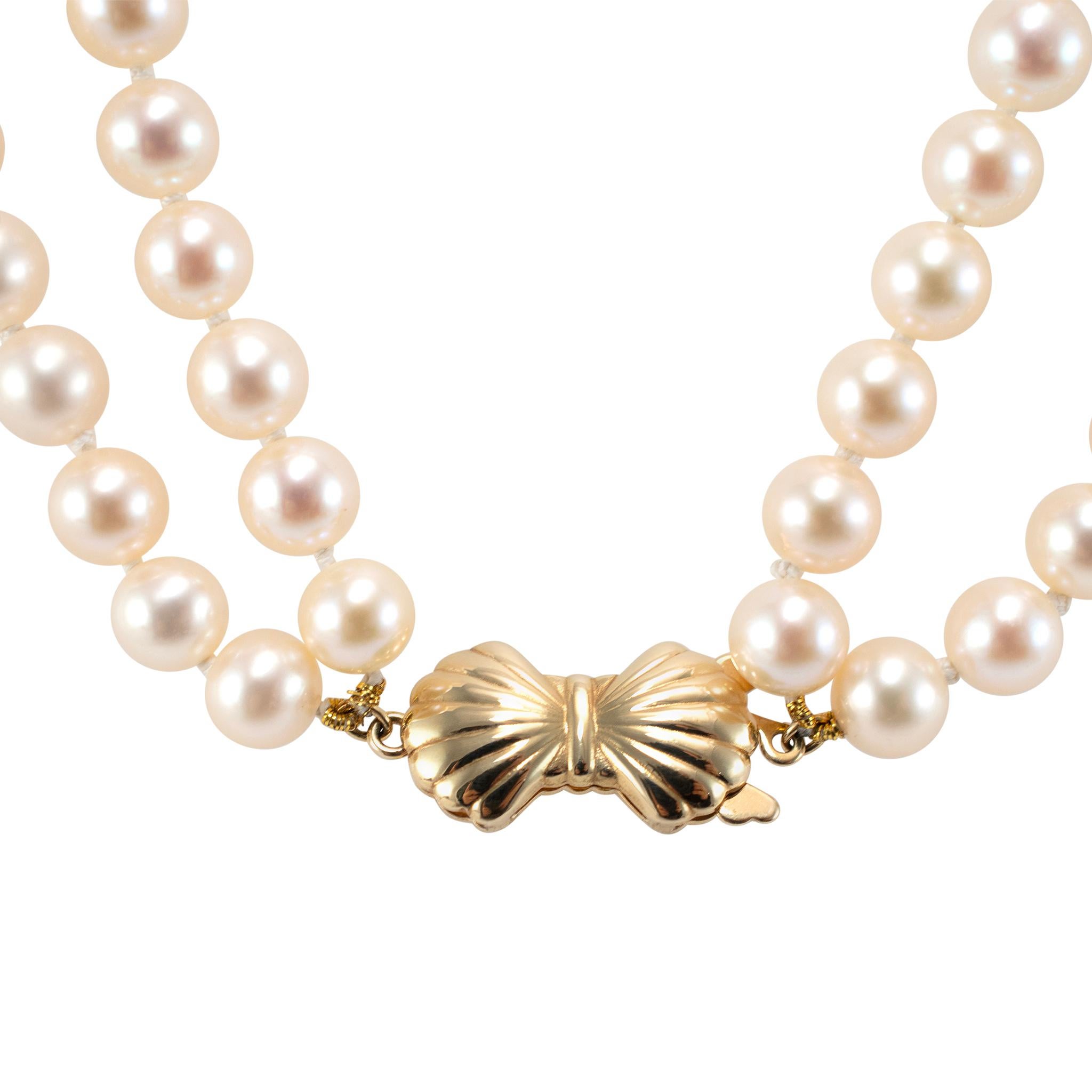 Round Cut Blue Lagoon by Mikimoto 14K Yellow Gold Pearl Necklace & Earrings Set