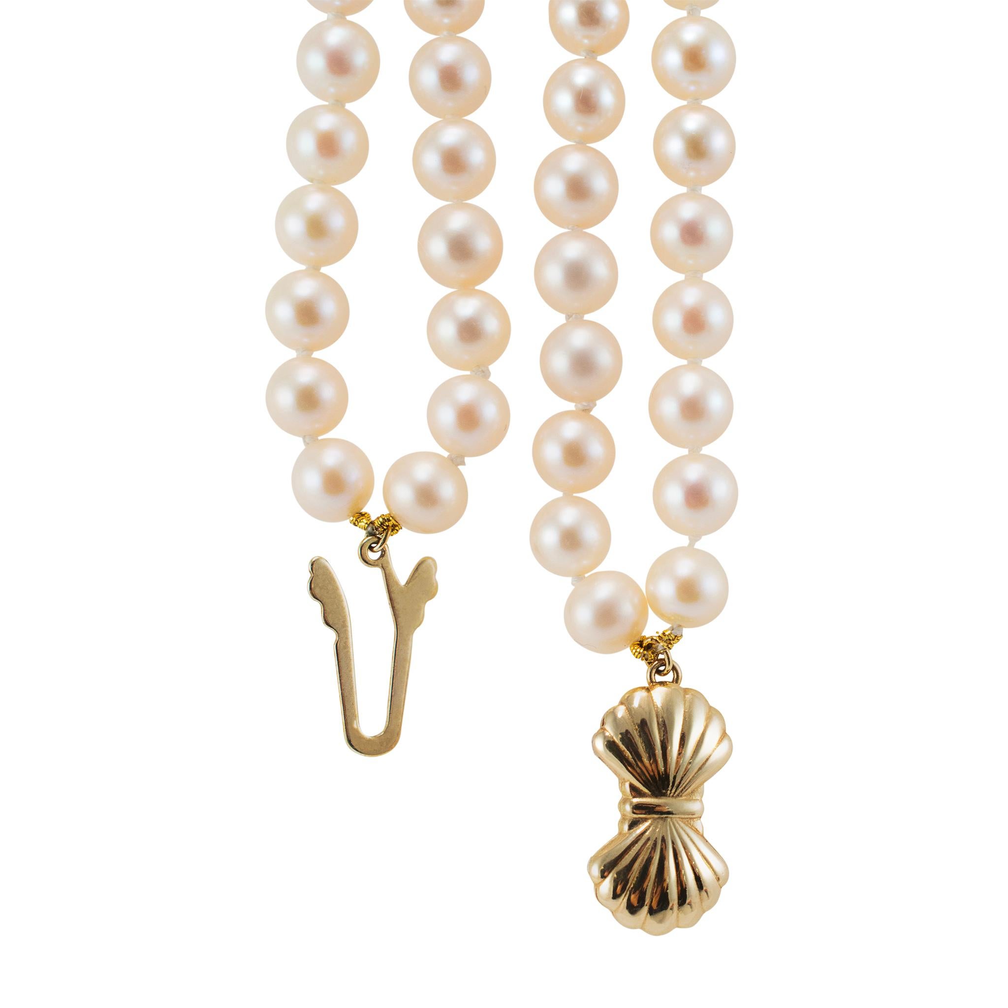 Women's Blue Lagoon by Mikimoto 14K Yellow Gold Pearl Necklace & Earrings Set