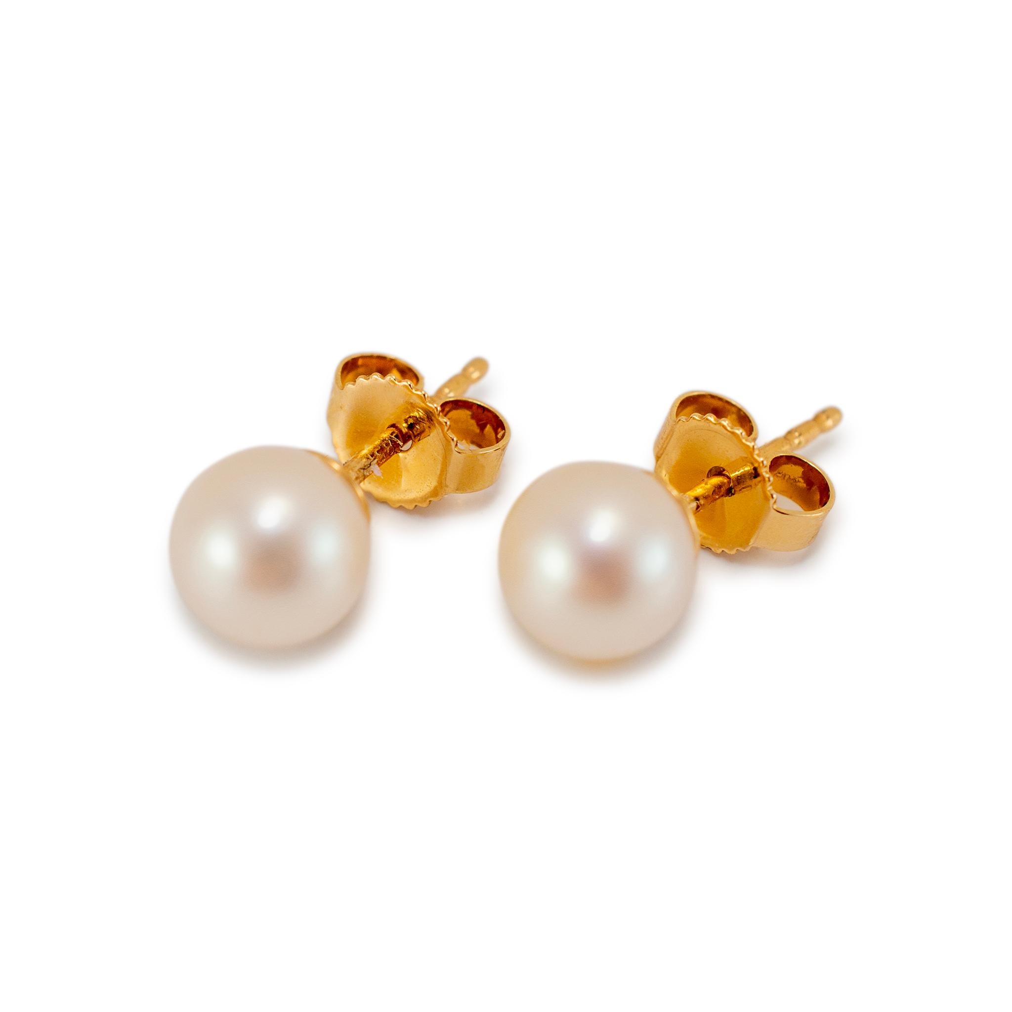 Blue Lagoon by Mikimoto 14K Yellow Gold Pearl Necklace & Earrings Set 2