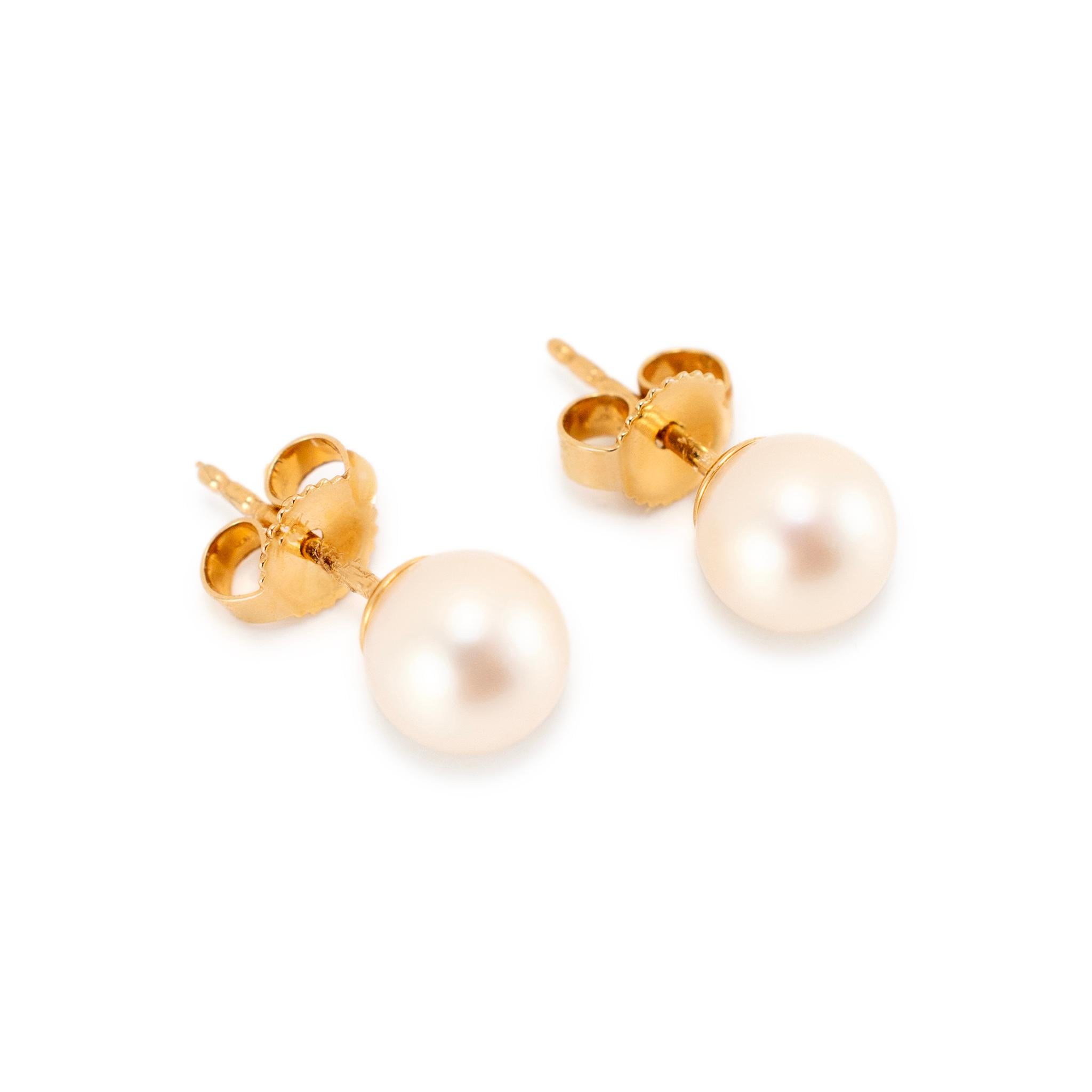 Blue Lagoon by Mikimoto 14K Yellow Gold Pearl Necklace & Earrings Set 3
