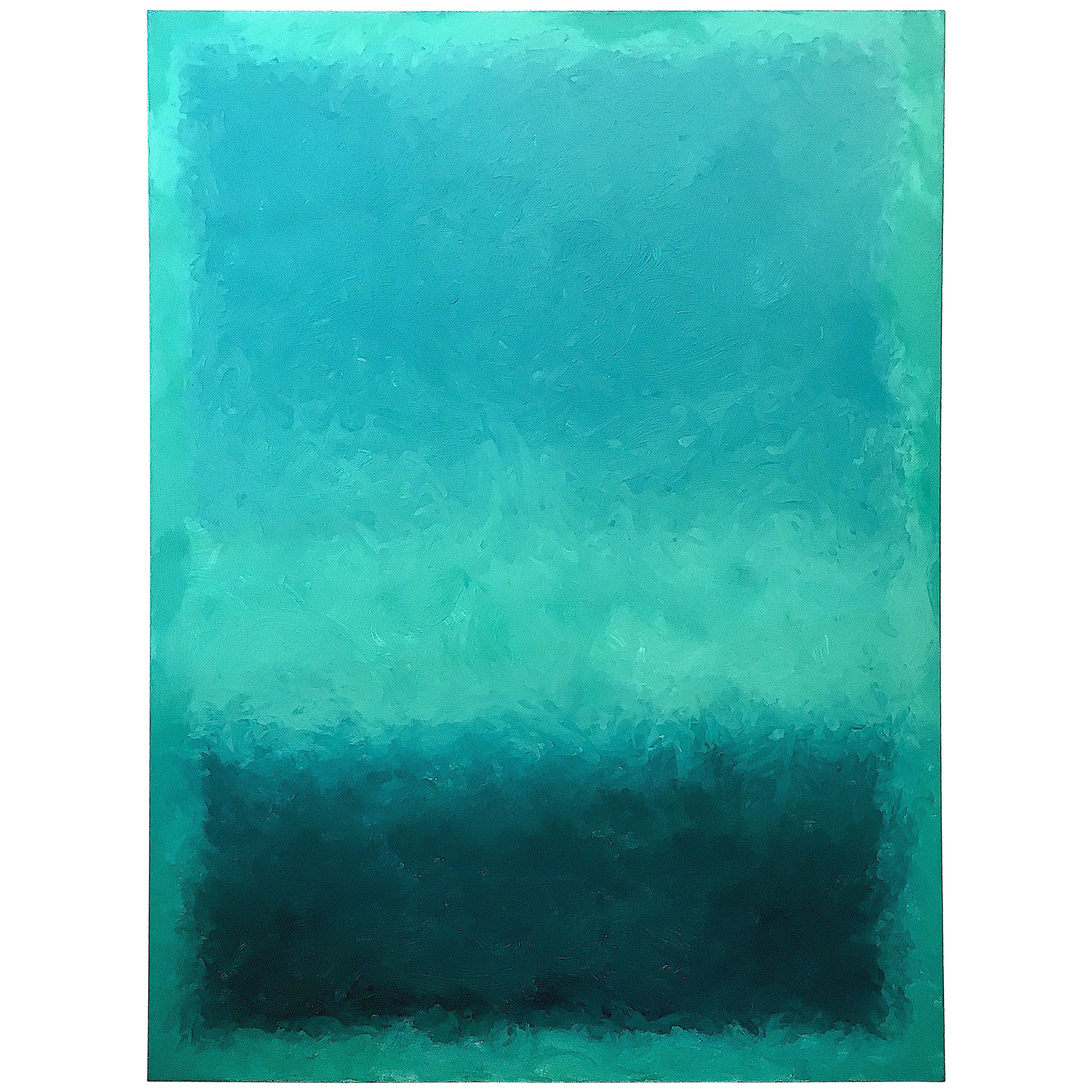 Blue Lagoon, Contemporary Color-Field Abstract by Benjamin Casiano