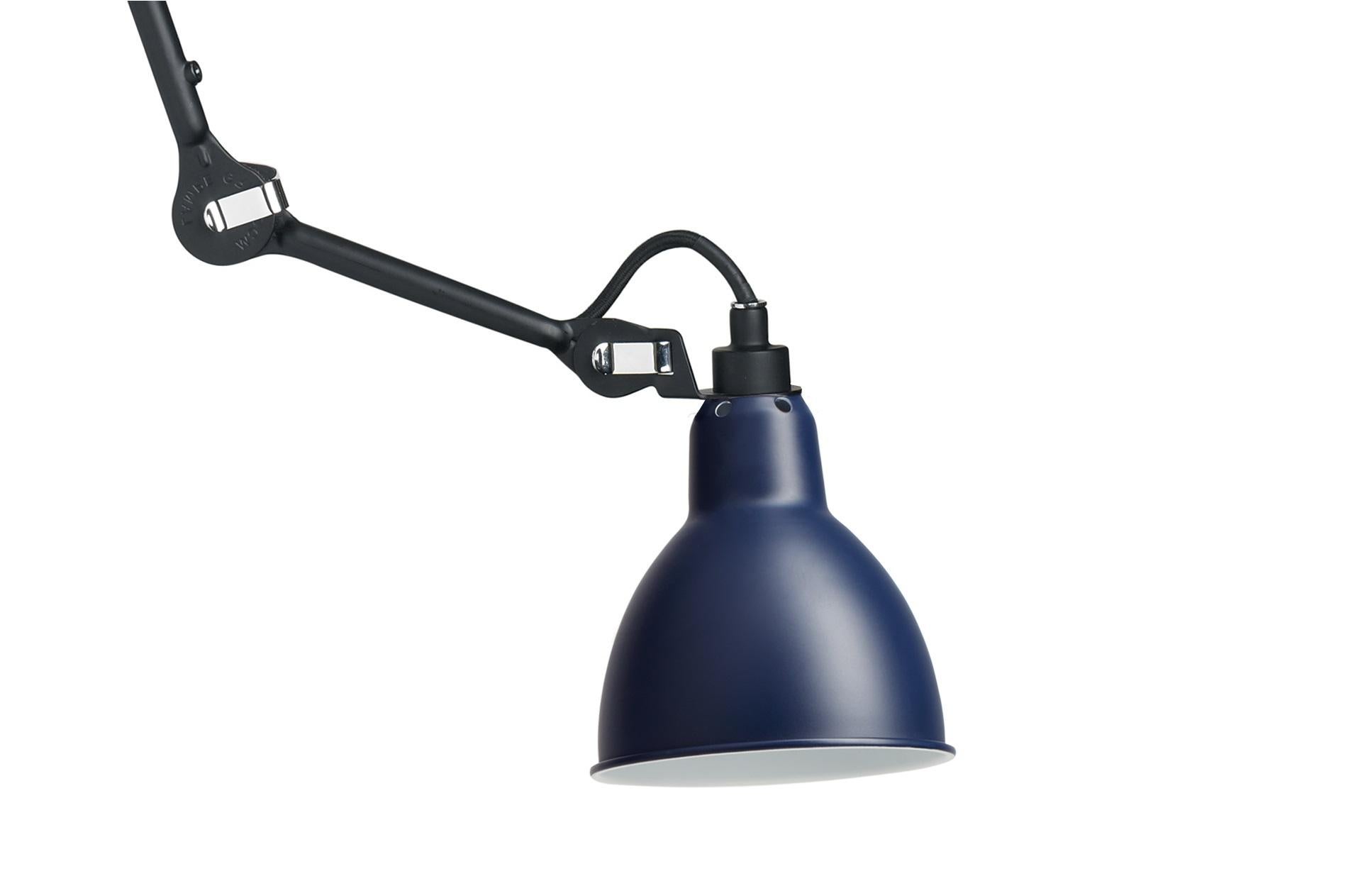 Post-Modern Blue Lampe Gras N° 302 Ceiling Lamp by Bernard-Albin Gras For Sale
