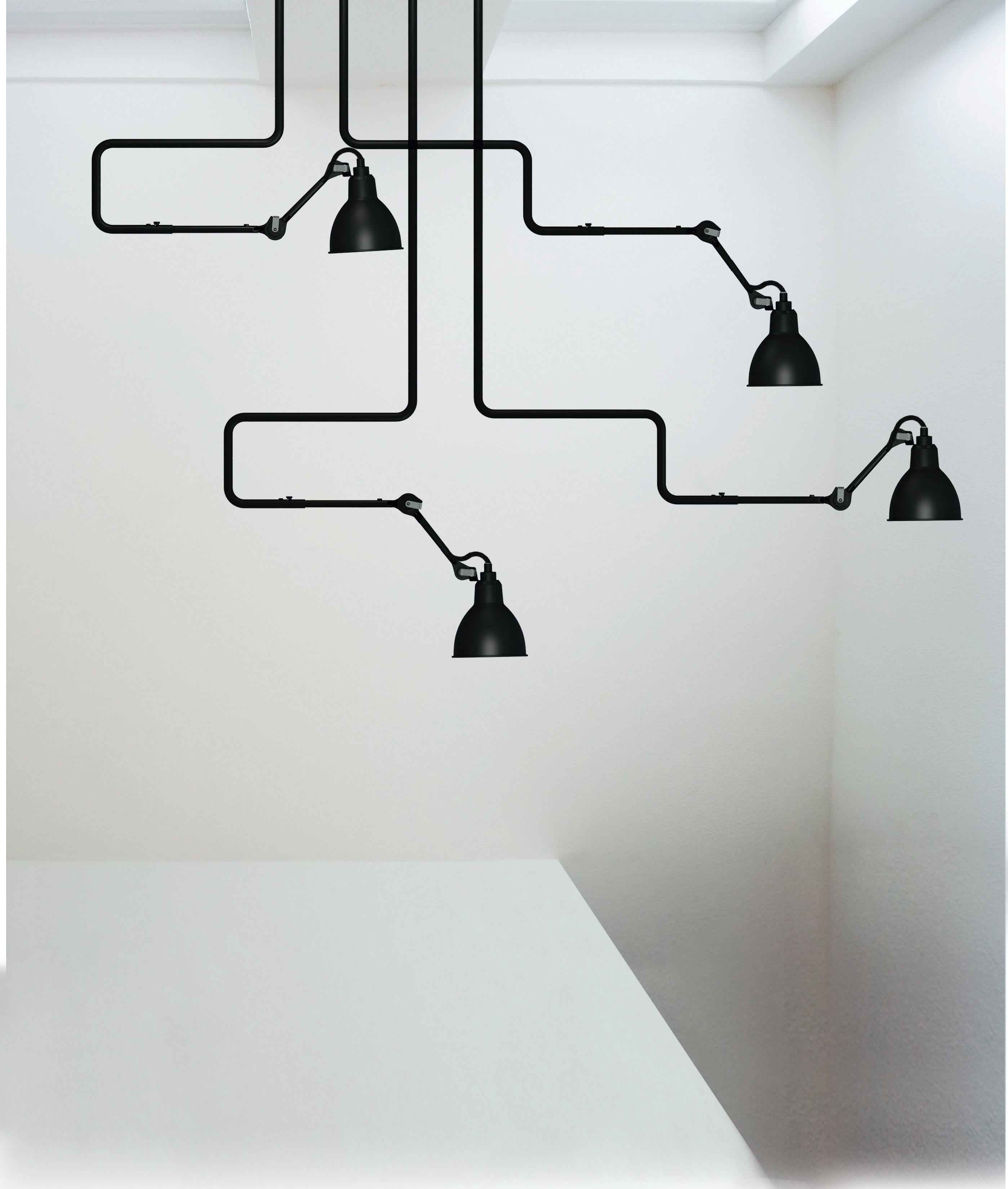 Post-Modern Blue Lampe Gras N° 312 Ceiling Lamp by Bernard-Albin Gras