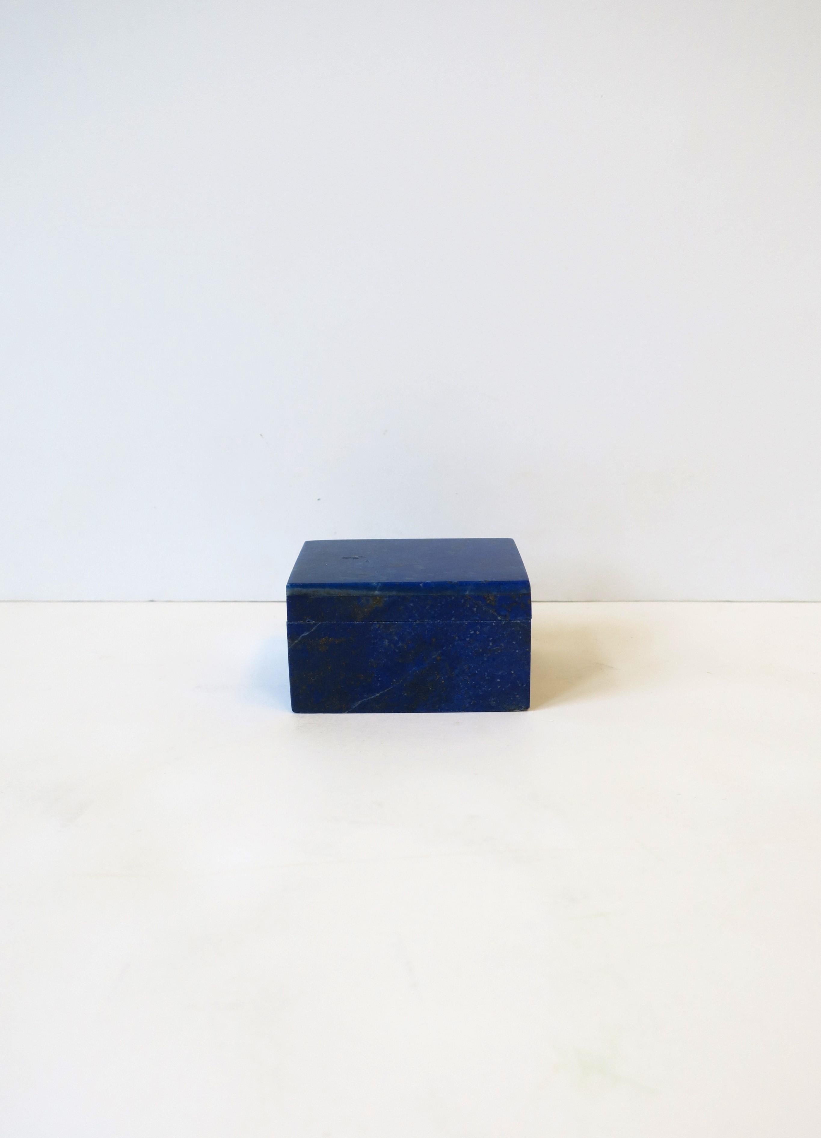 Modern Blue Lapis Lazuli Jewelry Box